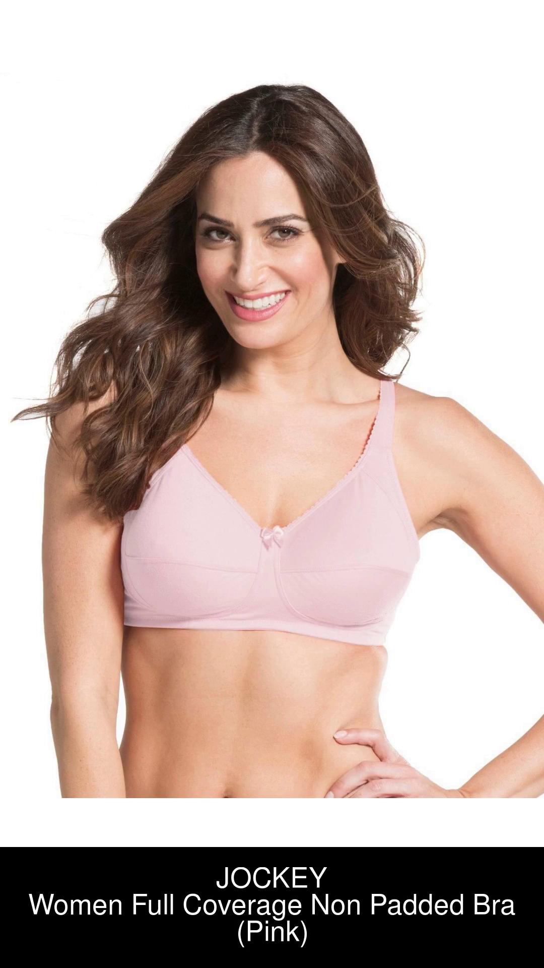 Buy online Solid Pink Cotton Bra from lingerie for Women by Jockey