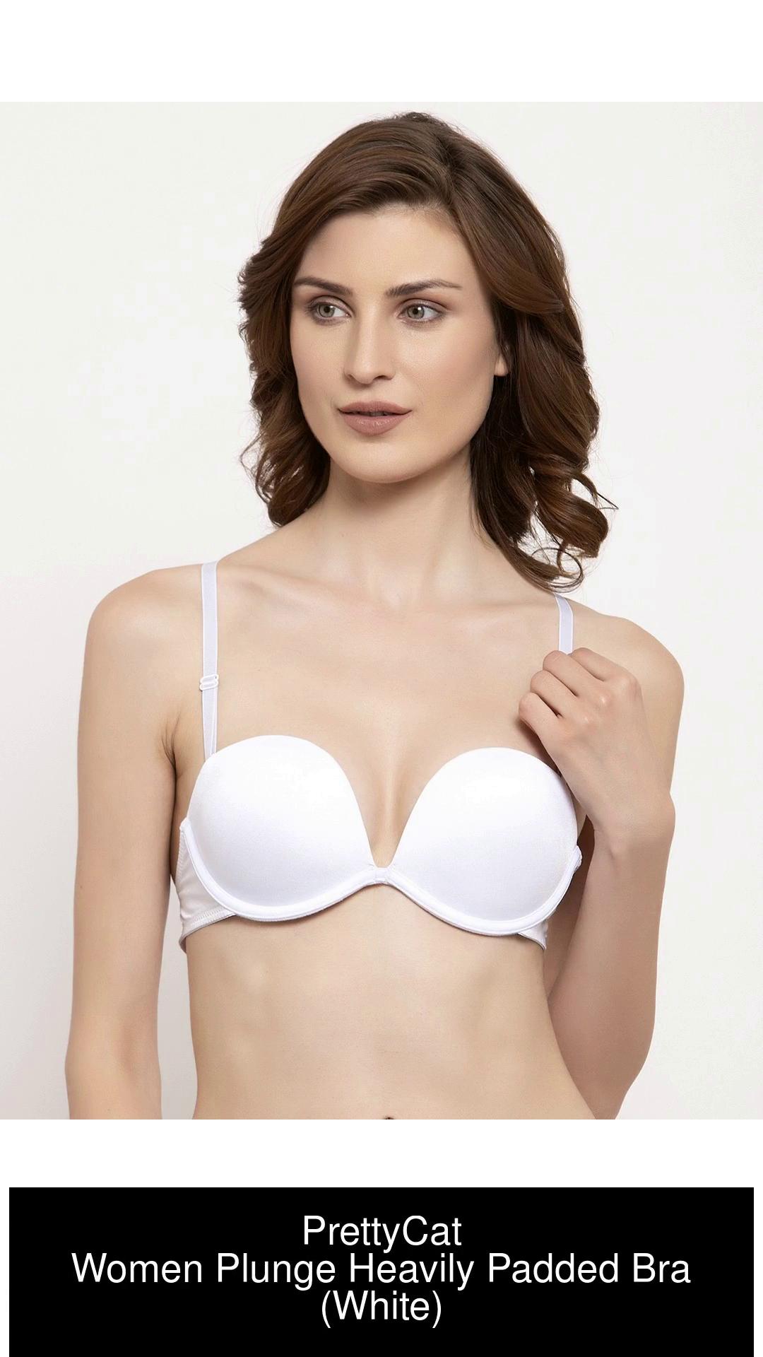 PrettyCat Women Plunge Heavily Padded Bra - Buy PrettyCat Women Plunge Heavily  Padded Bra Online at Best Prices in India