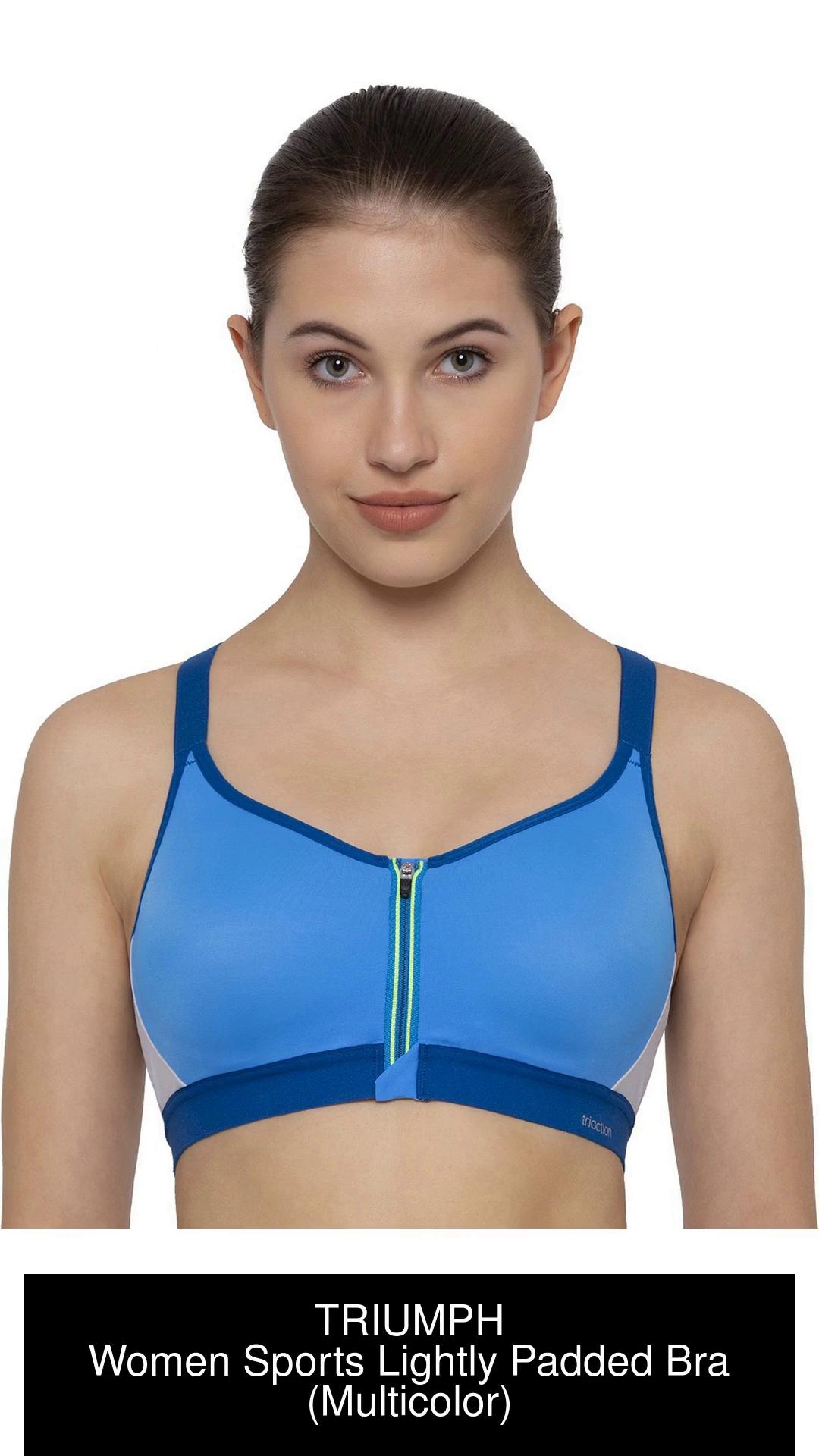 Buy Triumph Triaction 125 Padded Wireless Front Open Extreme Bounce Control Sports  Bra-Multi-Color online