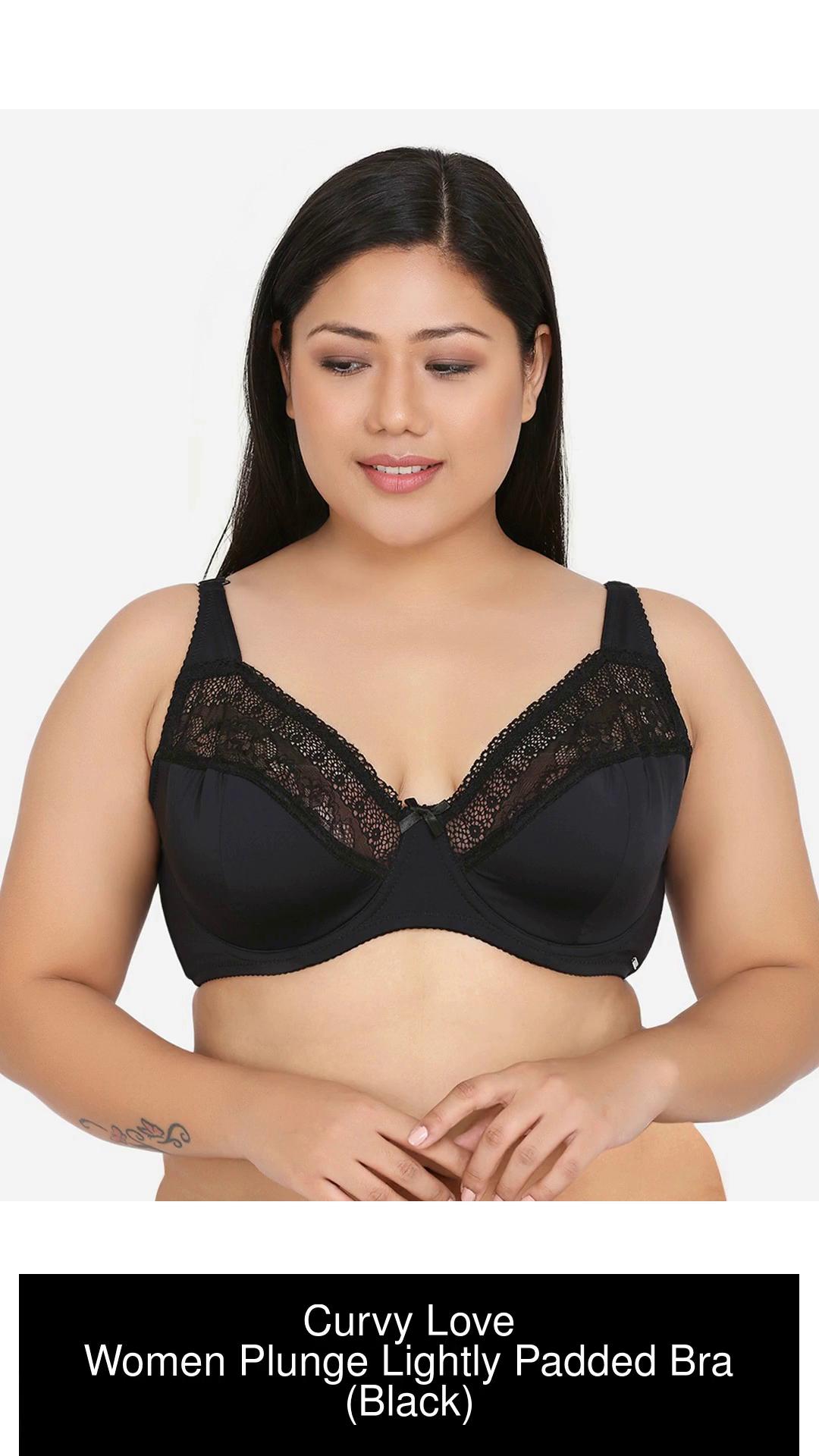 Curvy Love Plus Size Women Plunge Lightly Padded Bra - Buy Curvy Love Plus  Size Women Plunge Lightly Padded Bra Online at Best Prices in India
