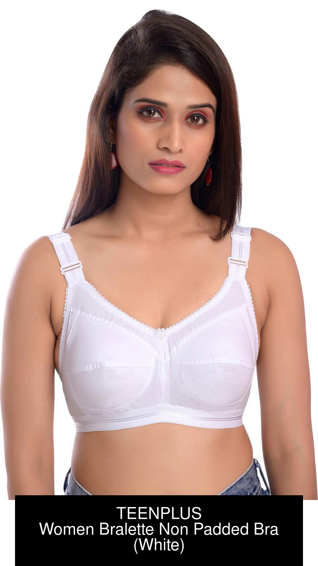 TEENPLUS style cotton bra non padded full support bra for