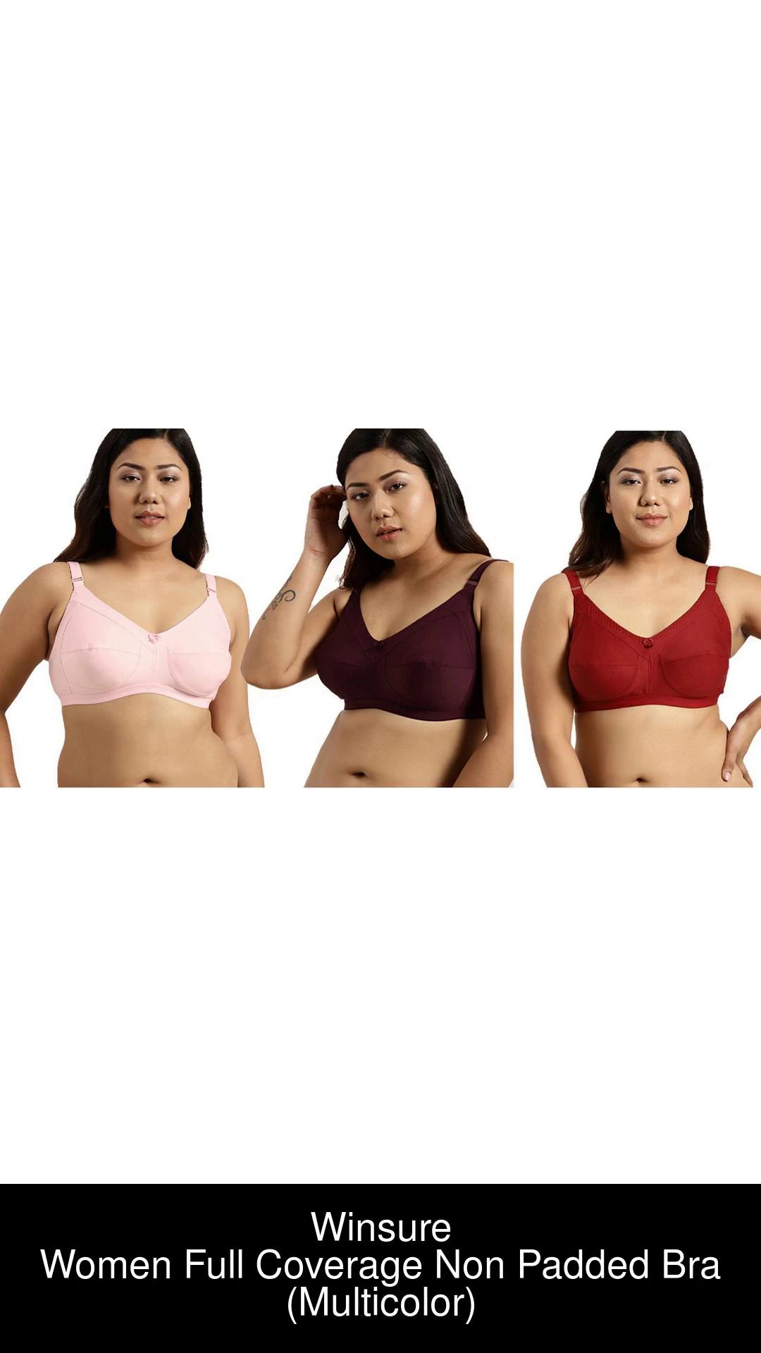 Winsure Premium Fabric 3 way hook Broad strap bra For B cup size
