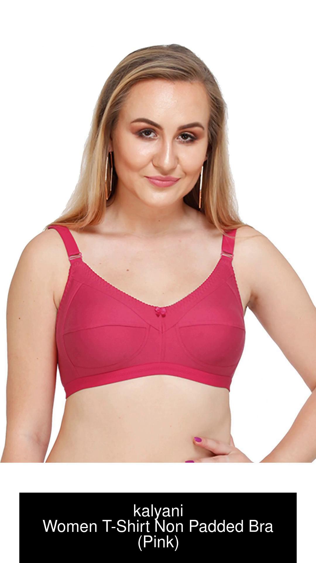 Buy Kalyani Non Padded Cotton T Shirt Bra - Pink Online at Low