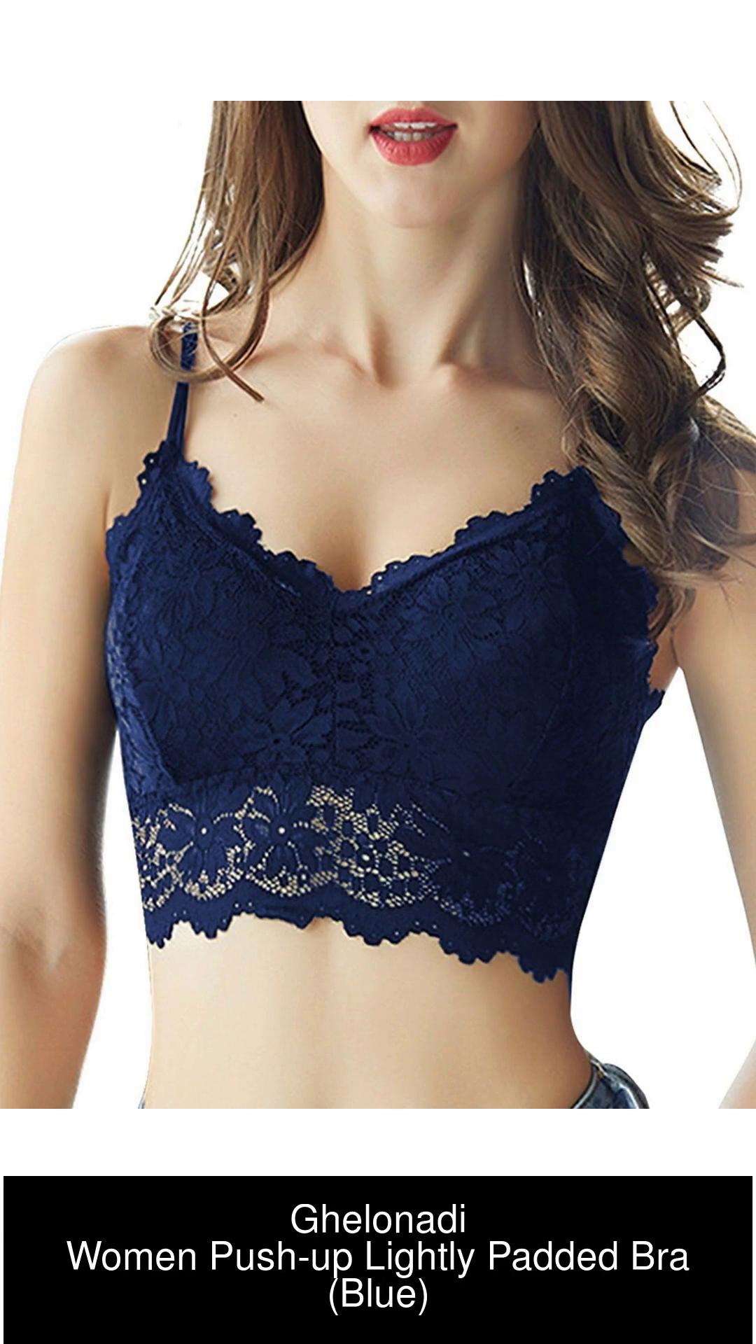 Buy Ghelonadi Women and Girls Lace Padded Wire Free Sports Bra Net Blouse  Crop Top Removable Pads Free Size Women Push-up Lightly Padded Bra Online  at Best Prices in India