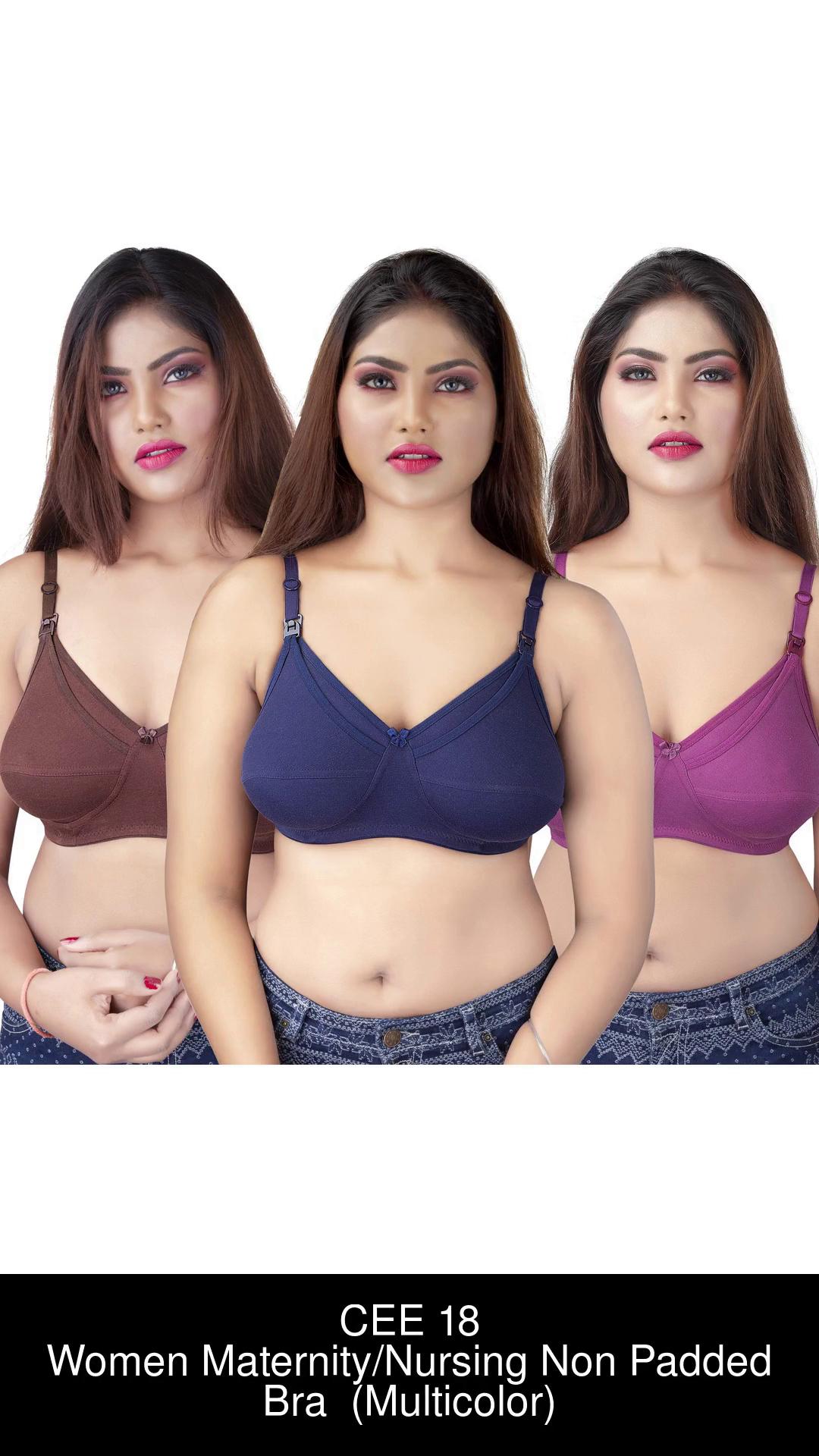 Buy CEE 18 Women's Full Cup Cotton Hosiery Maternity Bra (Pack of 3) Women  Maternity/Nursing Non Padded Bra Online at Best Prices in India