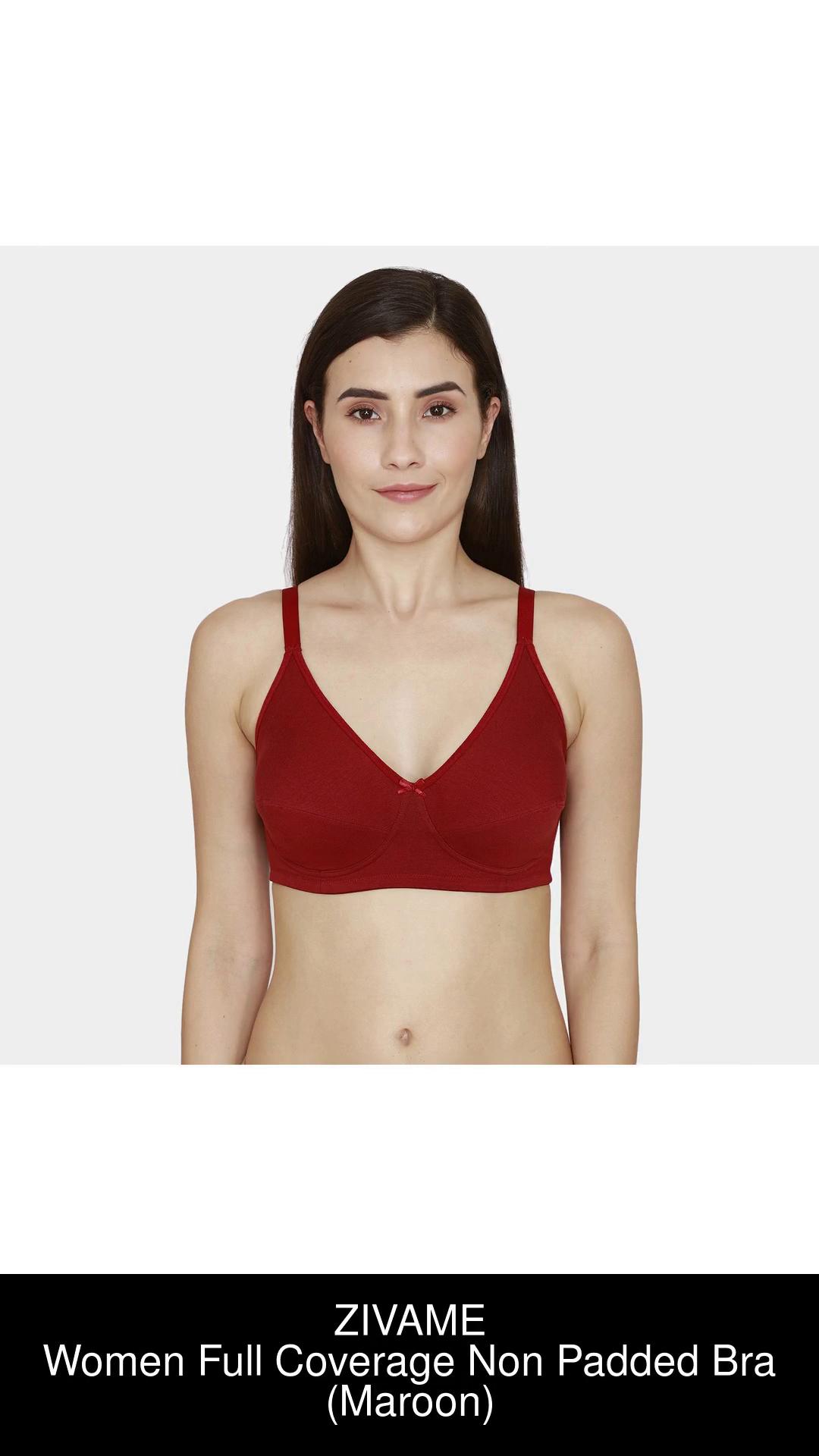 Buy Zivame Plus Full Coverage Non Padded Wired Strapless Bra - Maroon  Online at Low Prices in India 