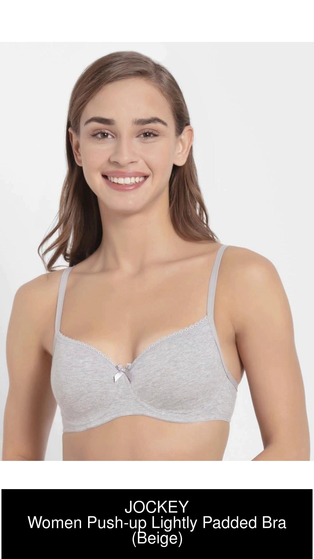 Women's Under-Wired Padded Super Combed Cotton Elastane Stretch Medium  Coverage Multiway Styling T-Shirt Bra with Detachable Straps - Steel Grey