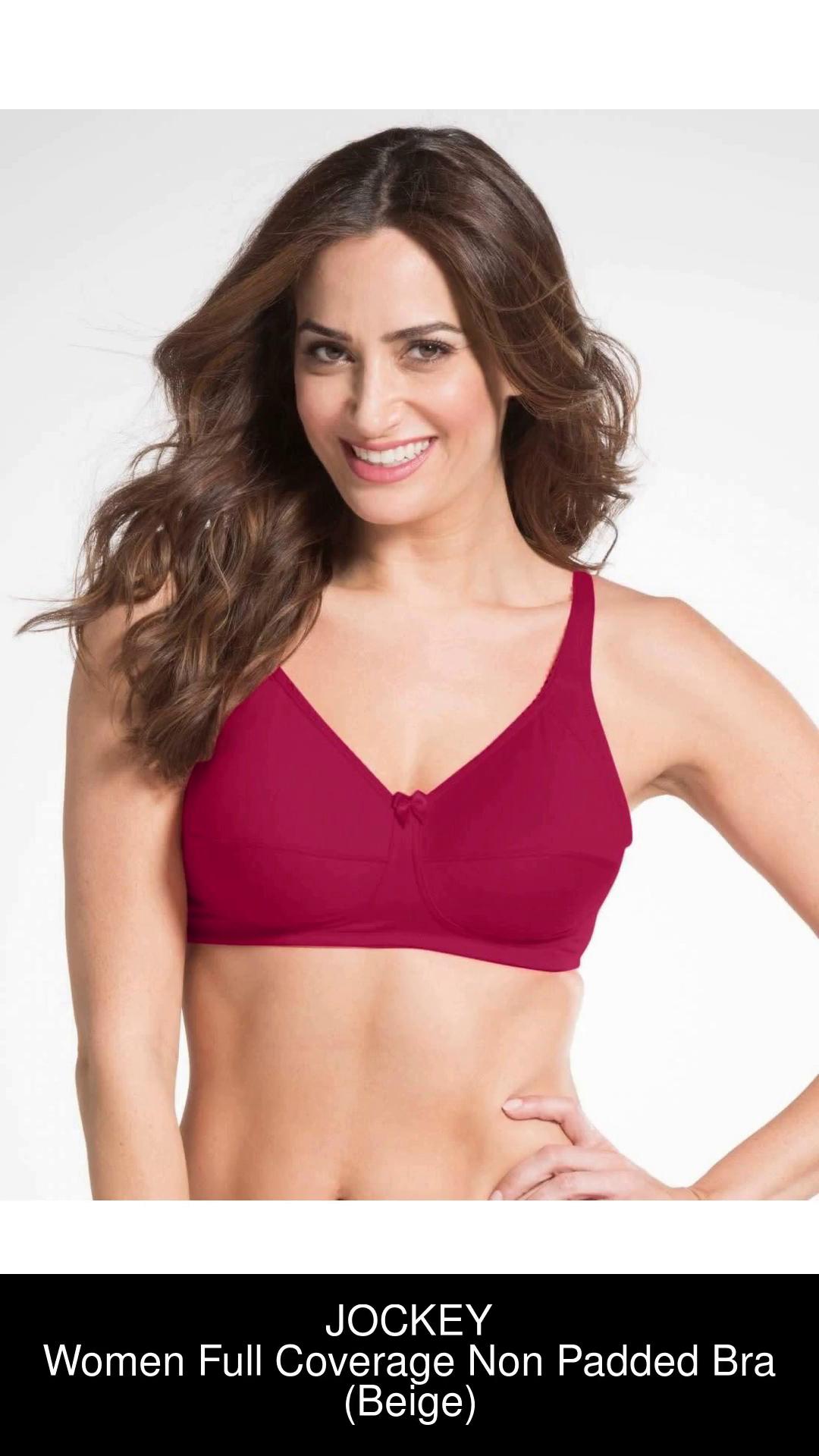 Buy Women's Wirefree Non Padded Super Combed Cotton Elastane Stretch Full  Coverage Plus Size Bra with Side Panel Support and Adjustable Broad Fabric  Straps - Beet Red ES13