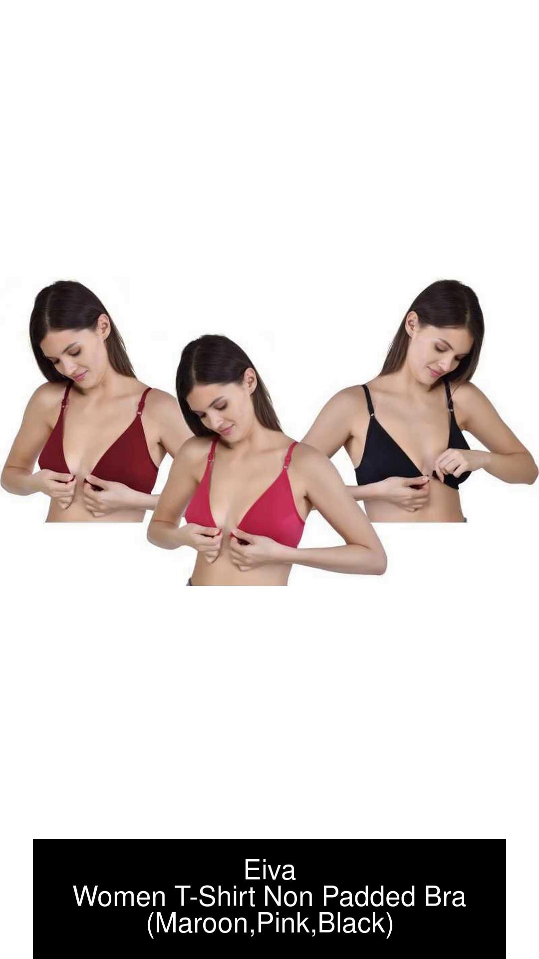 Eiva Front Open Bra combo Women T-Shirt Non Padded Bra - Buy Eiva Front  Open Bra combo Women T-Shirt Non Padded Bra Online at Best Prices in India