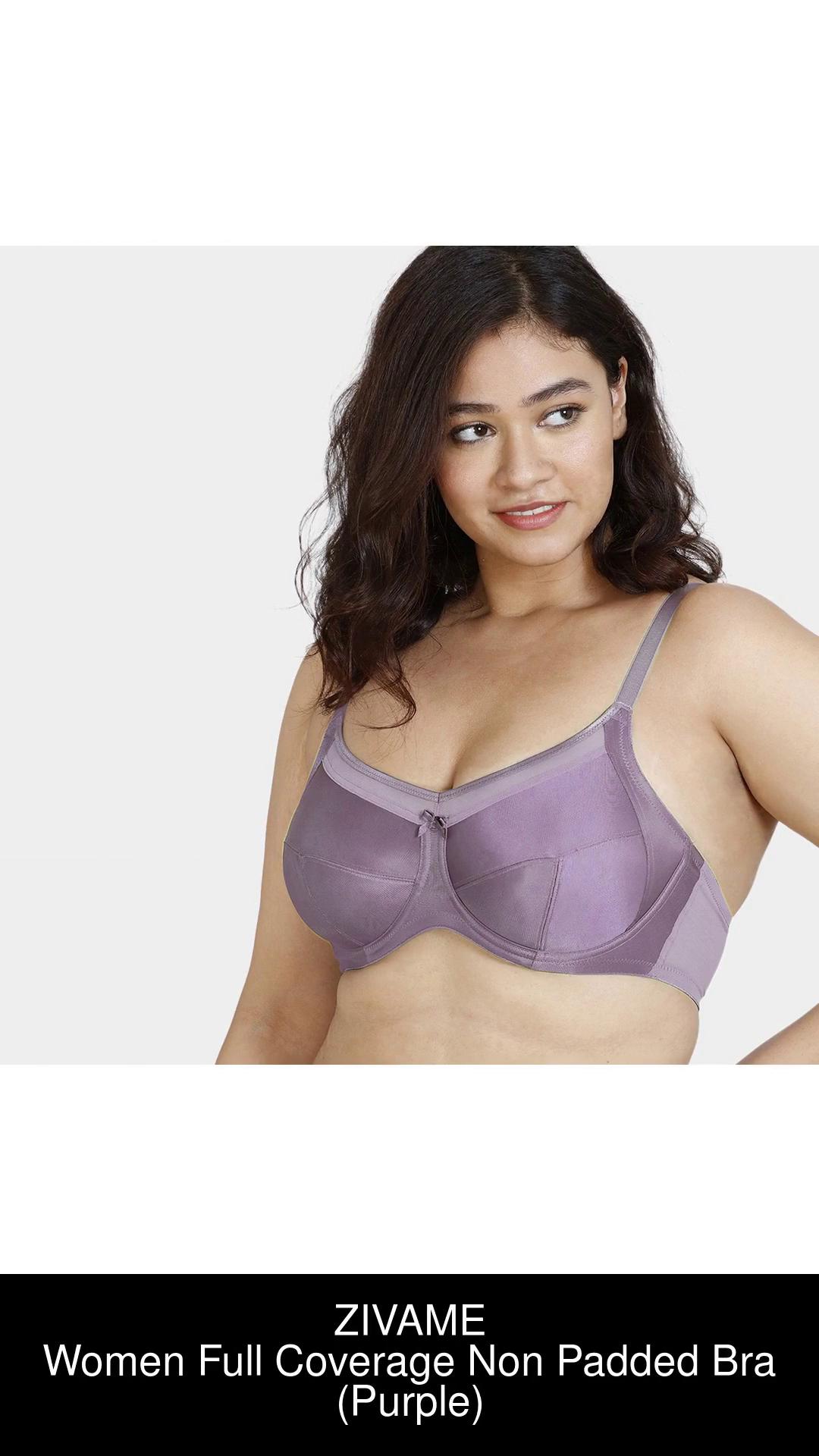 Buy Rosaline by Zivame Purple Lace Non-padded Bra for Women Online
