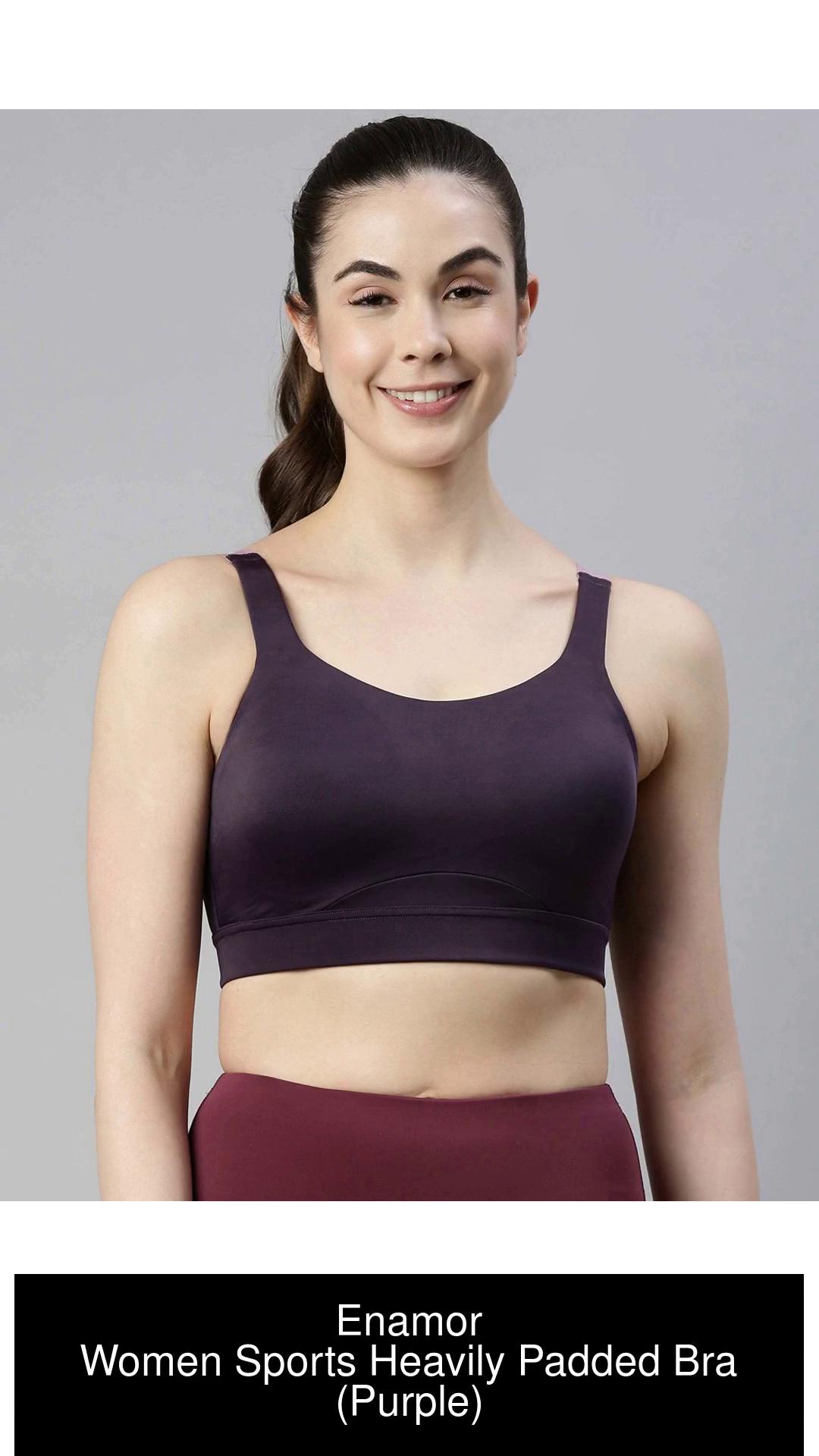 Enamor SB18 Women's Synthetic Convertible Back High Impact Sports Bra -  Padded Nod Wired Full Coverage(SB18-Lilac Run-36D) : : Fashion