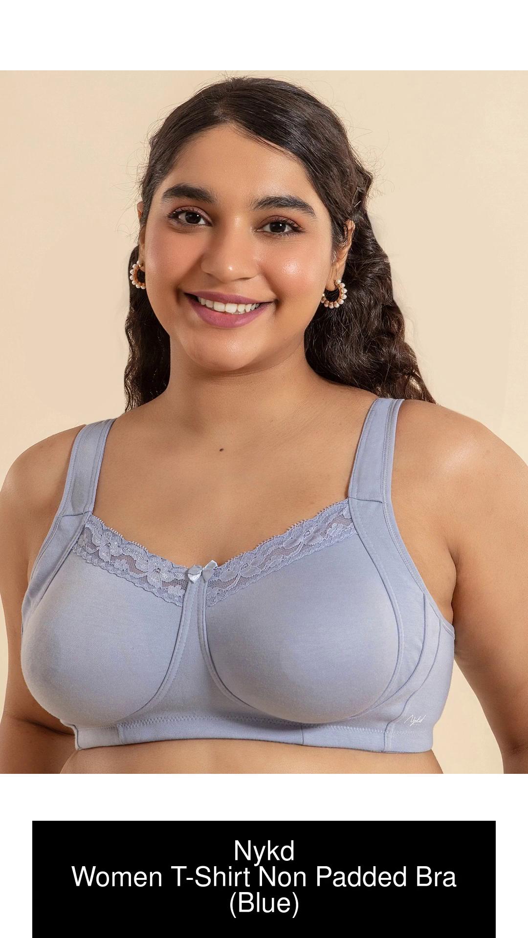 Women's Cotton Full Coverage Wirefree Non-padded Lace Plus Size Bra 34DD