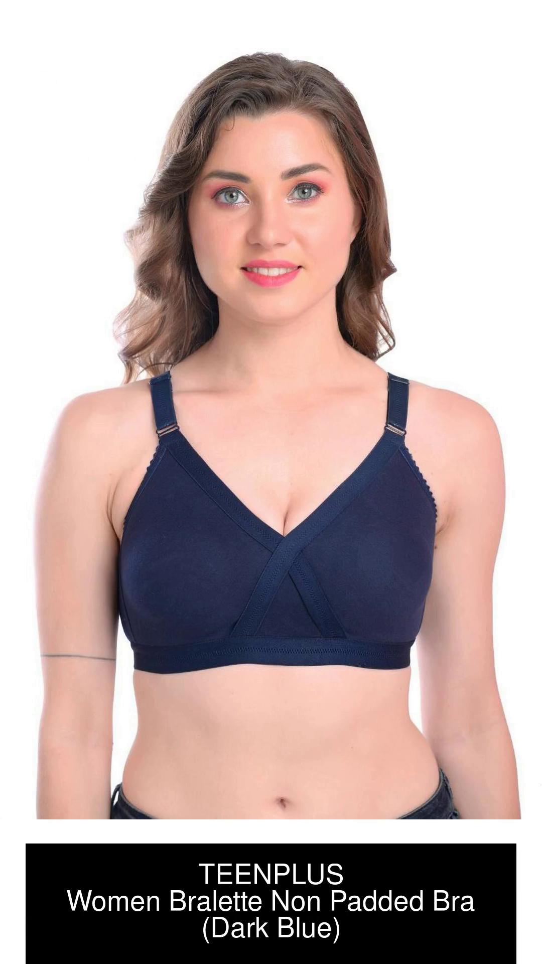 Buy Prettybold Women's Soft Non Padded Bra - Blue (40C) Online