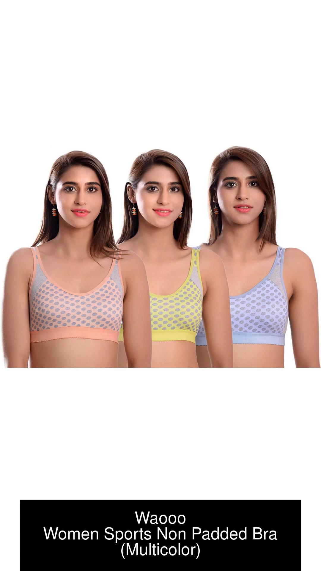 Buy Embibo Cotton Sports Bra for Women/Girls Stretchable Non-Padded and  Non-Wired Full Coverage Bra for Gym,Yoga,Running,Daily Workout Color -  Pink, (Pack of 1) at