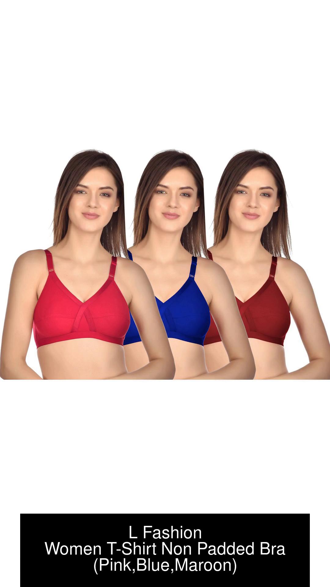 Buy Kalyani Pack of 3 Heavily Padded Cotton Beginners Bra - Assorted Online  at Low Prices in India 