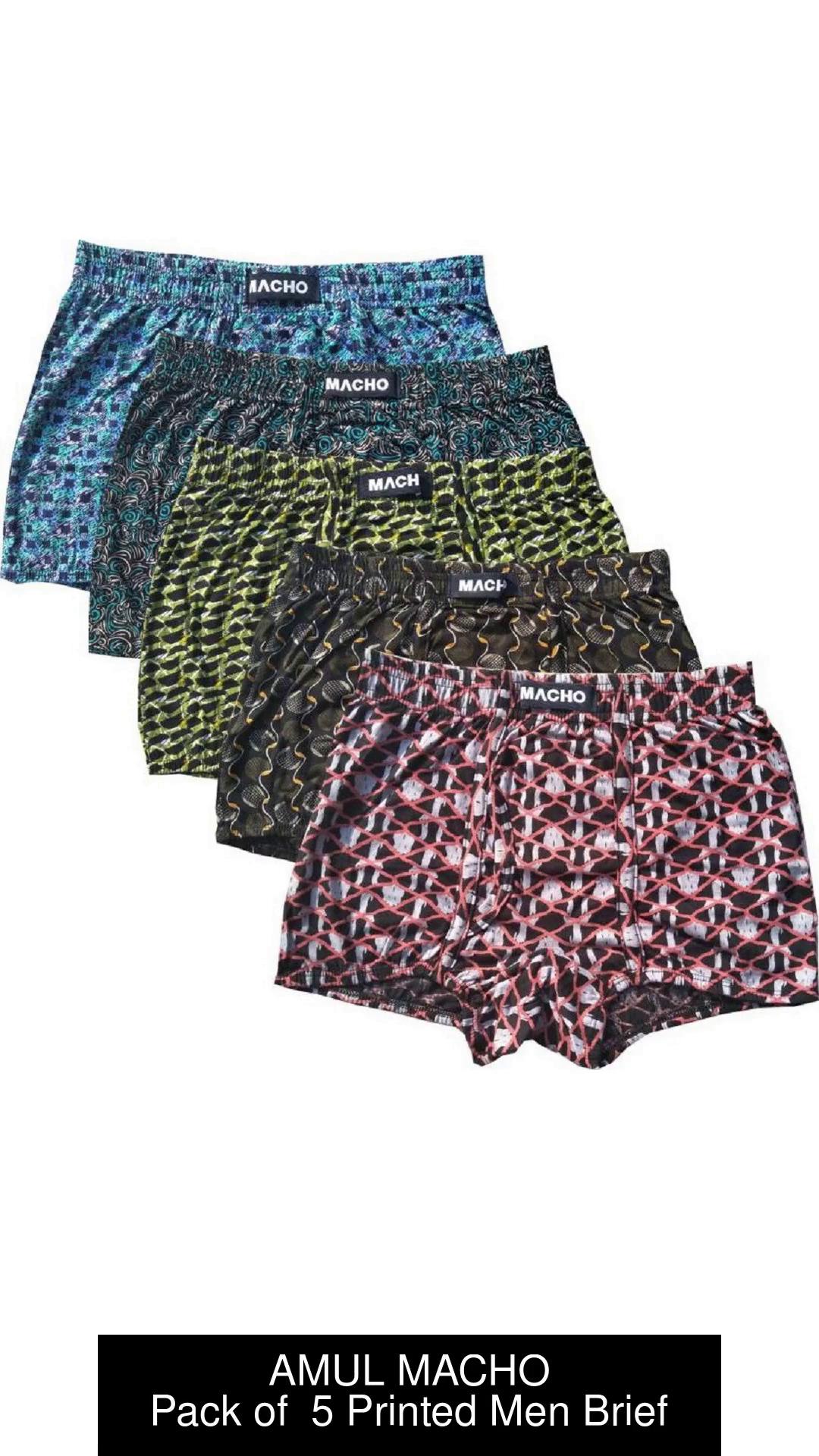 Buy online Pack Of 5 Printed Cotton Briefs from innerwear