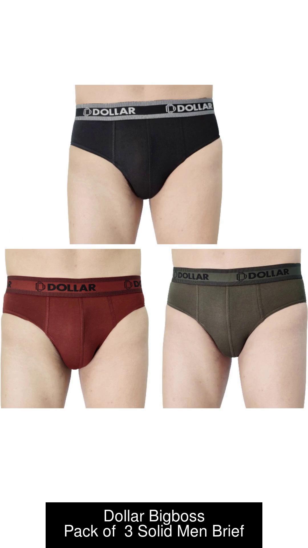 Dollar Bigboss Men Solid Pack of 10 Anti-Microbial Super Combed Cotton Brief