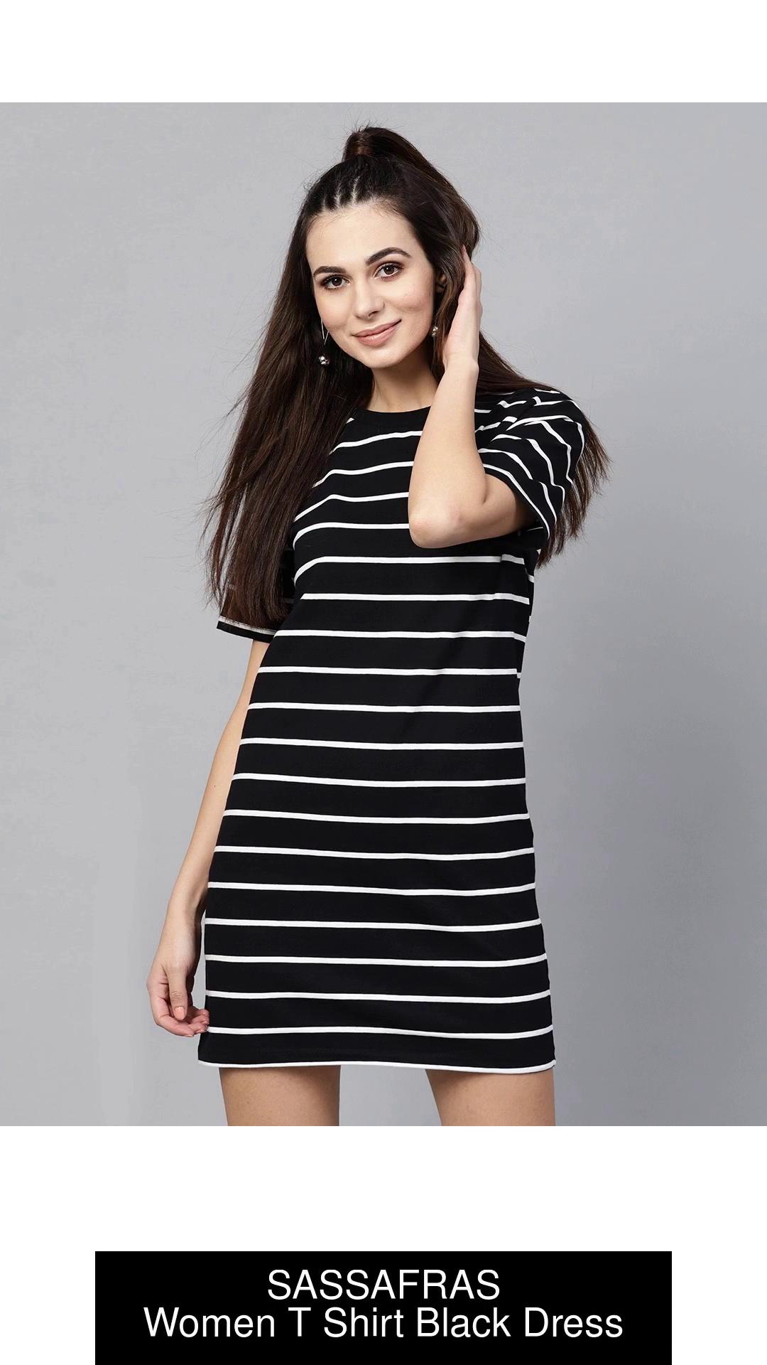 Buy White  Black Striped Dress For Women Online in India  VeroModa