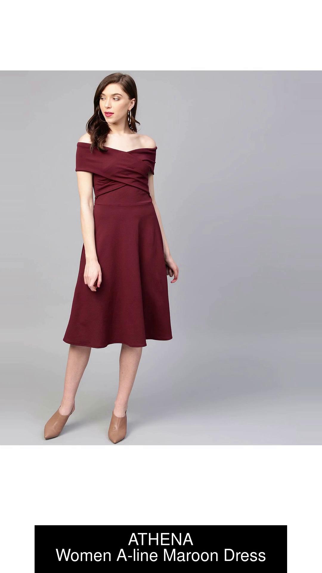 Maroon a 2025 line dress