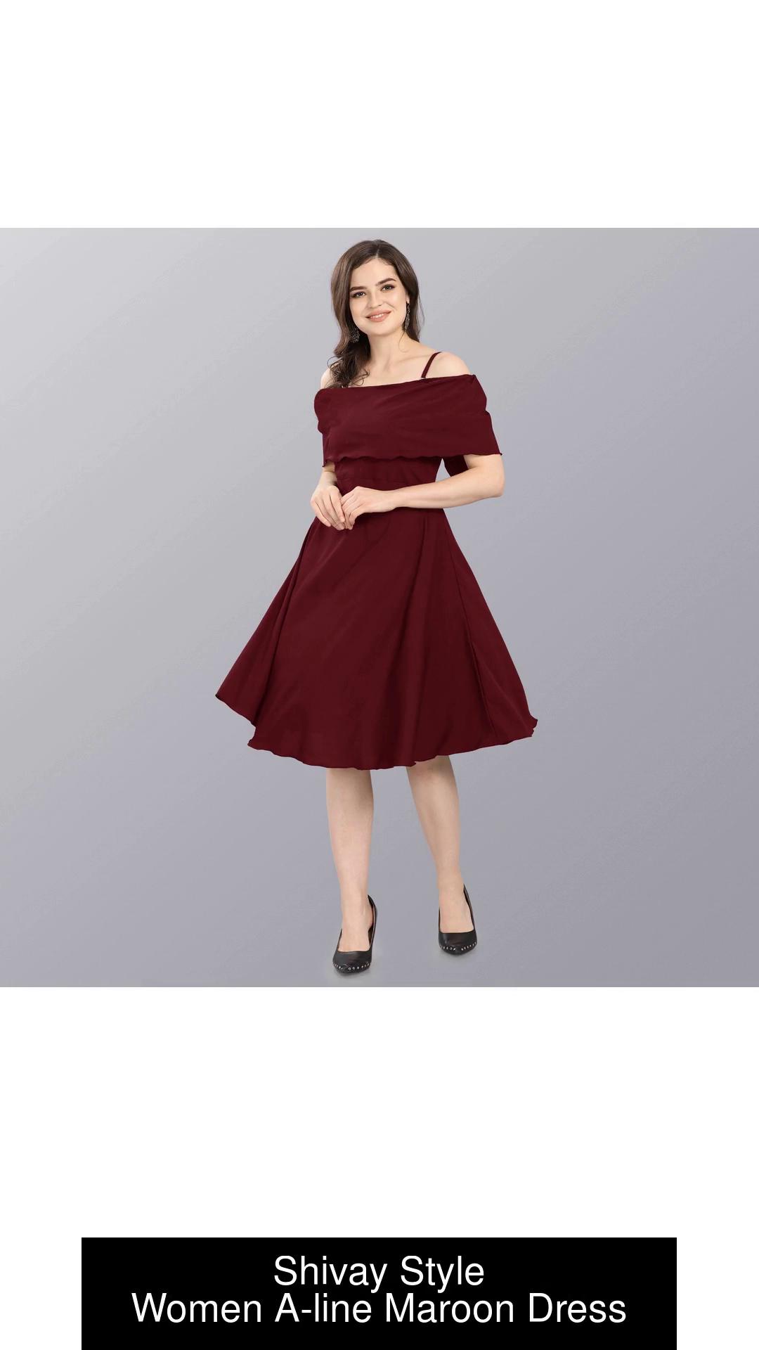 Maroon a sale line dress