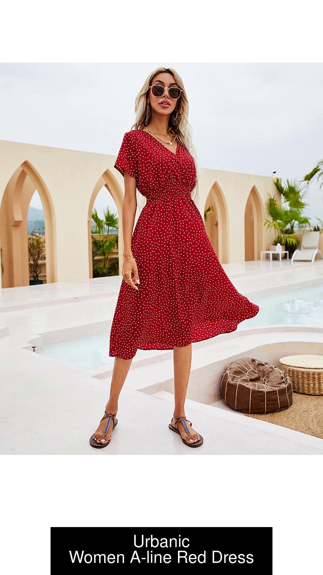 Urbanic Women Maxi Red Dress - Buy Urbanic Women Maxi Red Dress Online at  Best Prices in India