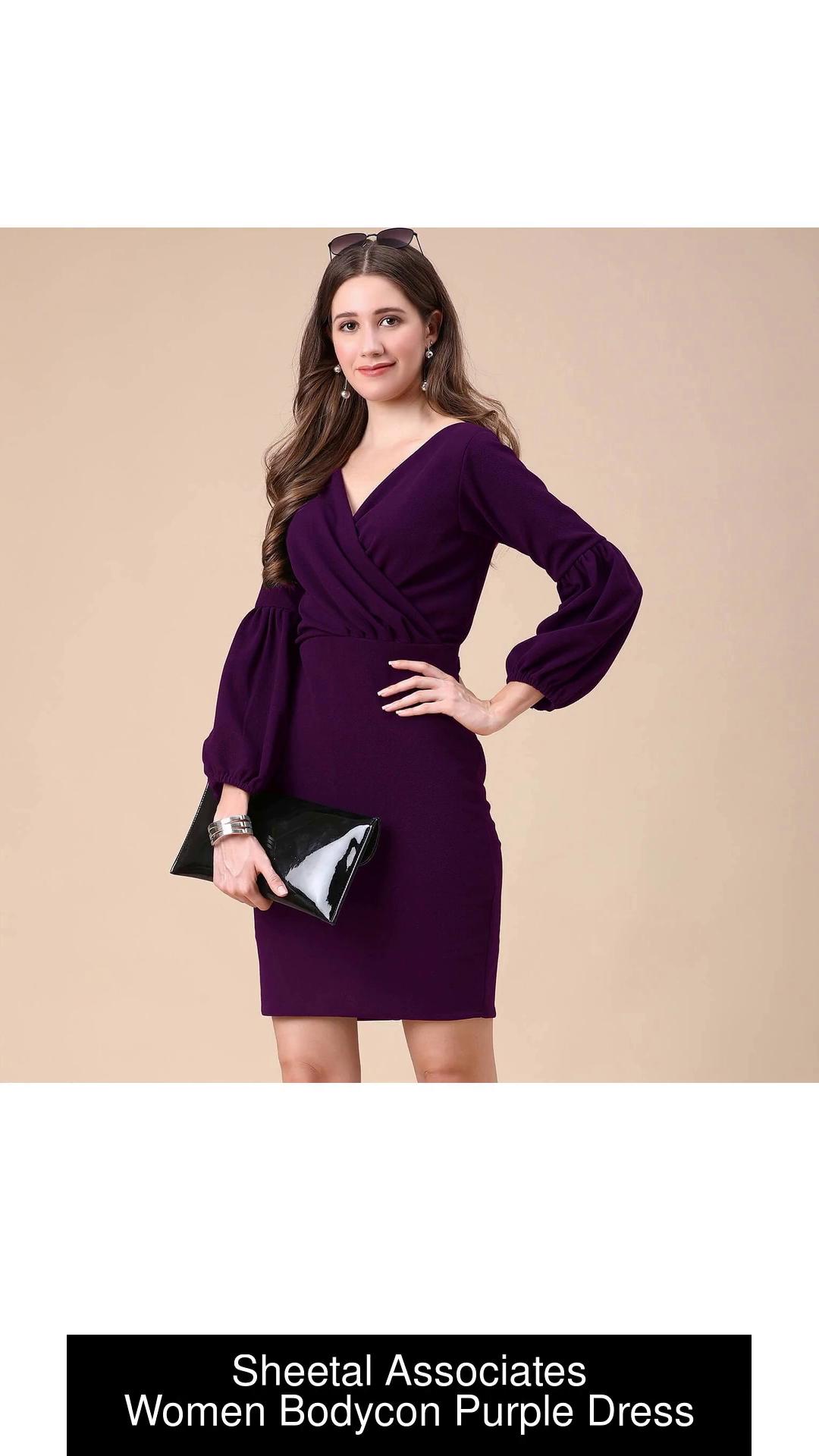 Womens dark purple on sale dress