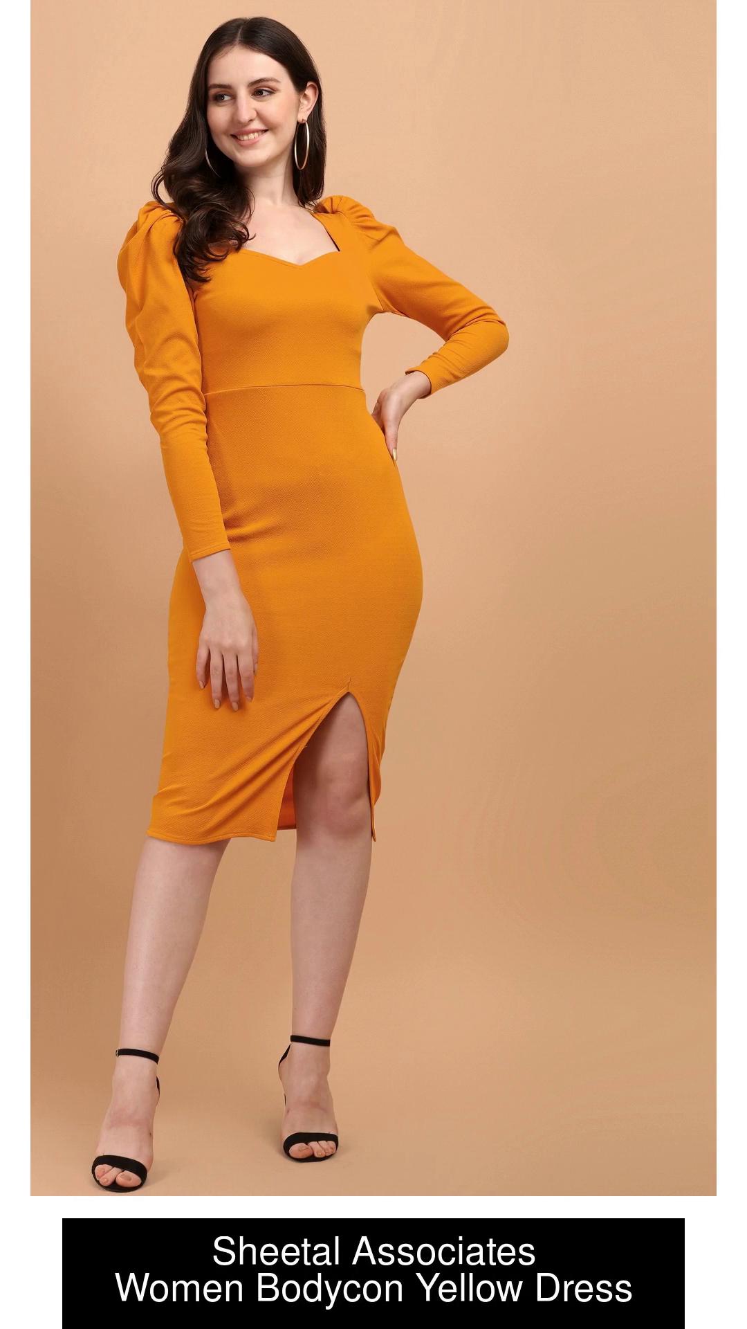 Mustard clearance tight dress