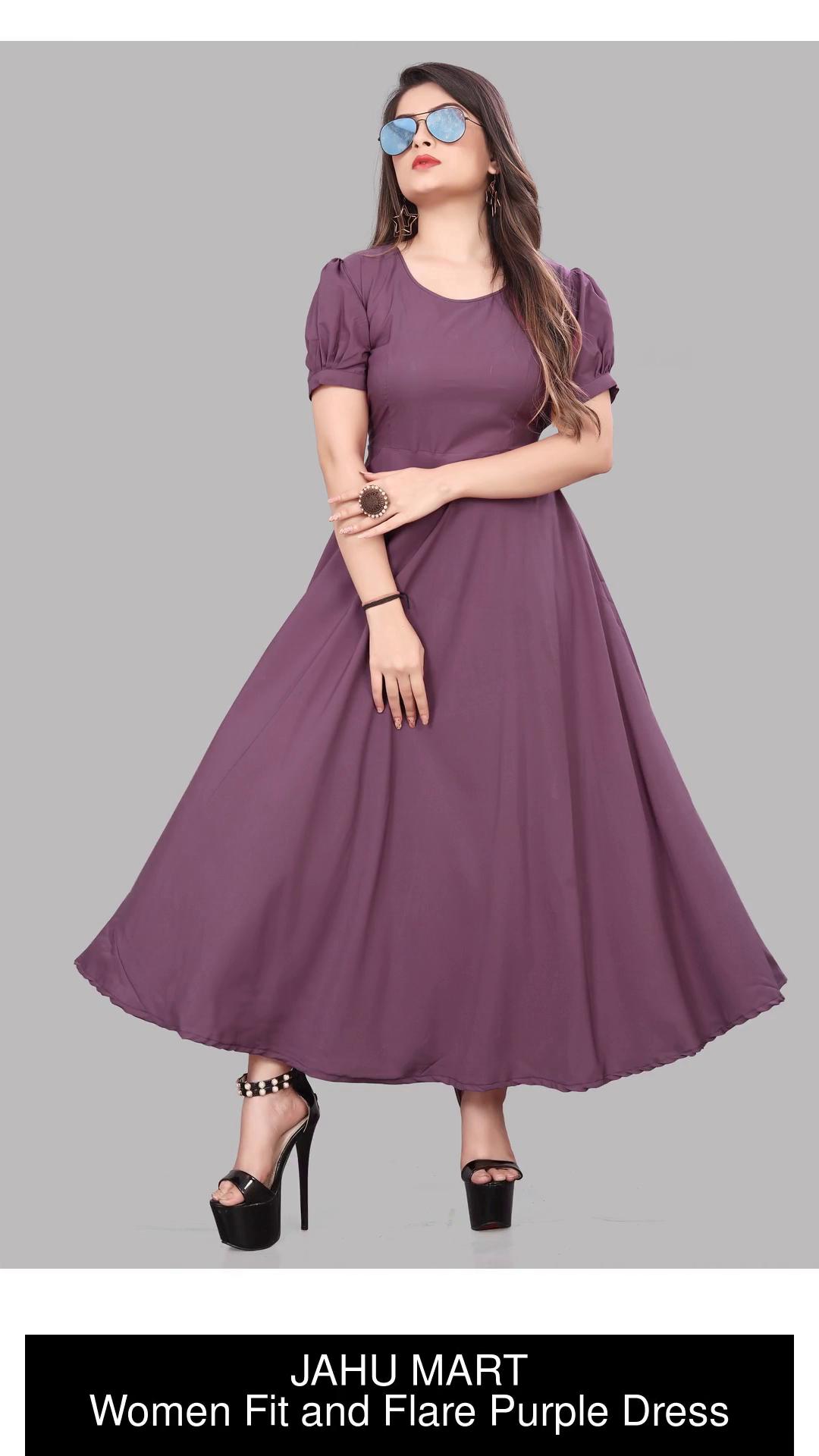 JAHU MART Women Gown Pink Dress - Buy JAHU MART Women Gown Pink Dress  Online at Best Prices in India