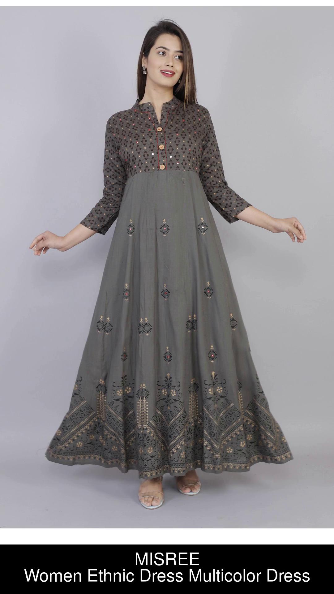 Grey ethnic outlet gown