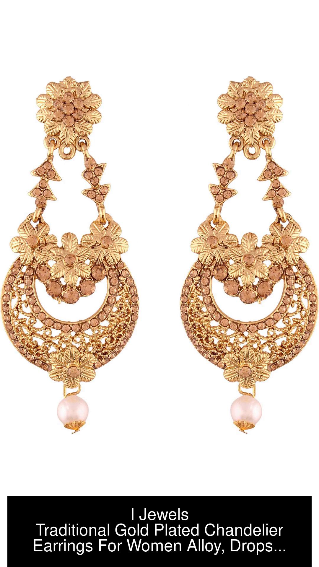 Gold Filigree Cutout Dangling Chandelier Earrings India  Ubuy