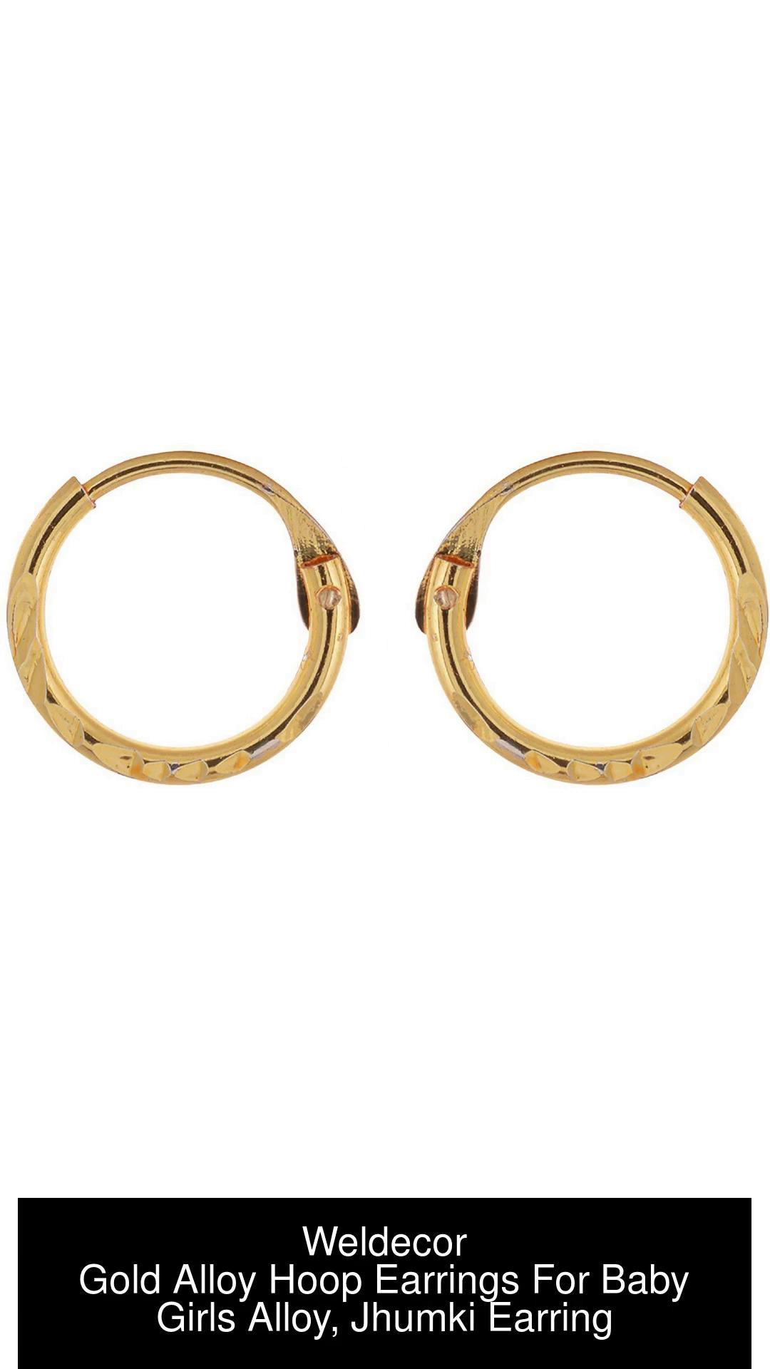 MyShop Metal Brass Earrings For Girls Gold  Amazonin Fashion