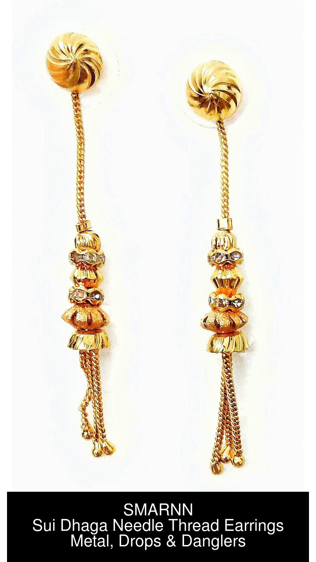 SuiDhaga Earrings  Gold Drop Earrings Designs