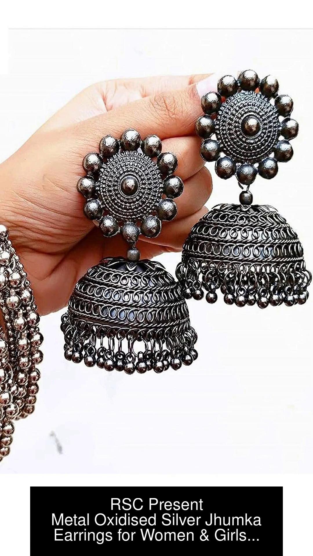 925 sterling silver chandelier stylish handmade earring jhumka Gorgeous  turquoise stone earring drop dangle tribal ethnic earring ear740  TRIBAL  ORNAMENTS