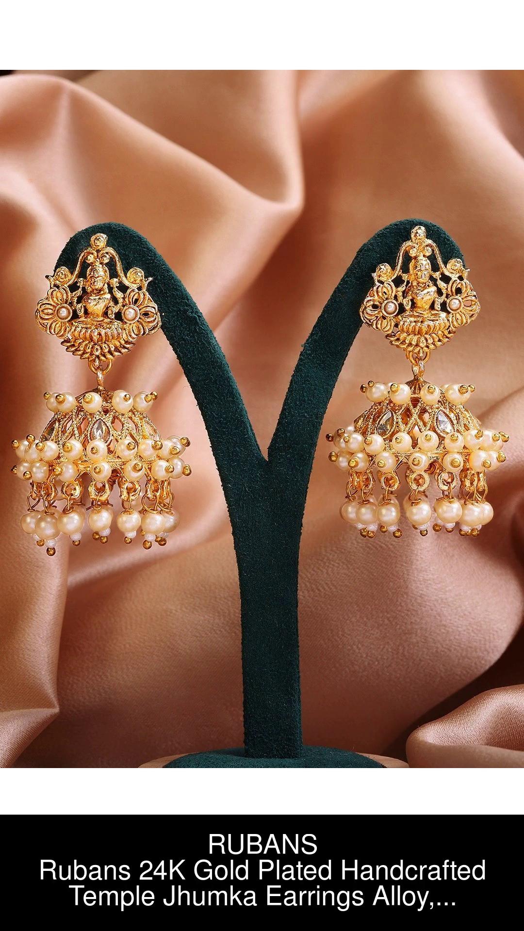 Gold earrings in deals flipkart