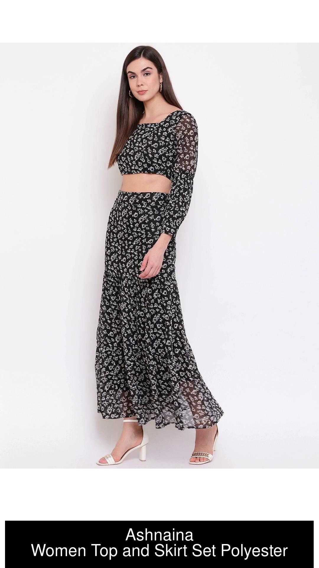 Crop top and skirt on outlet flipkart