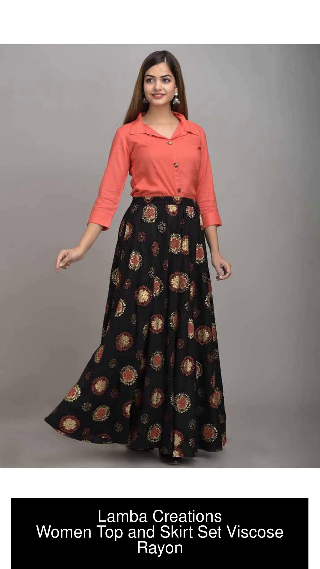 Lamba Creations Women Ethnic Top Skirt Set - Buy Lamba Creations Women  Ethnic Top Skirt Set Online at Best Prices in India
