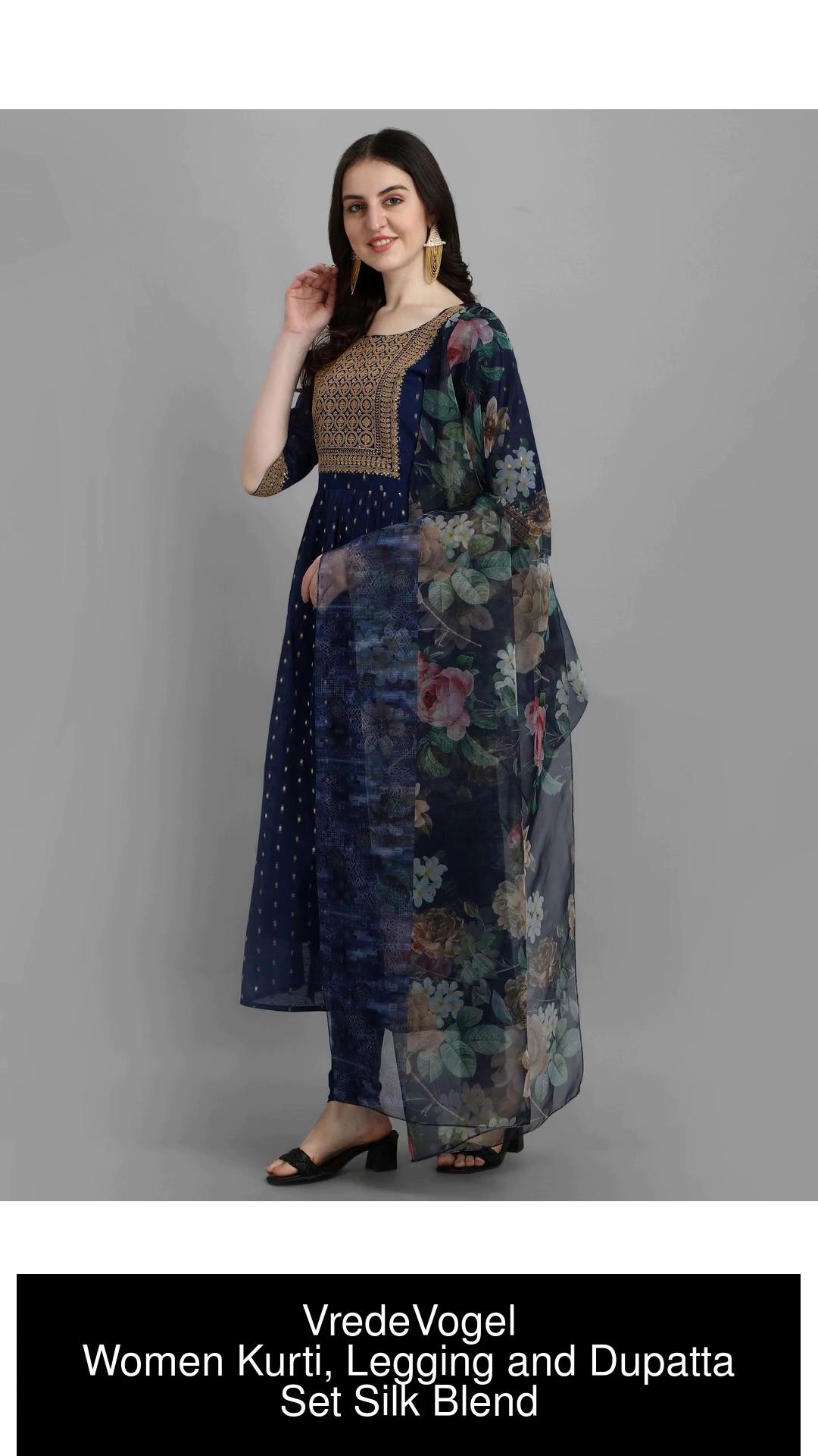 PARAM CREATION Solid Kurta, Legging & Dupatta Set - Buy PARAM CREATION  Solid Kurta, Legging & Dupatta Set Online at Best Prices in India