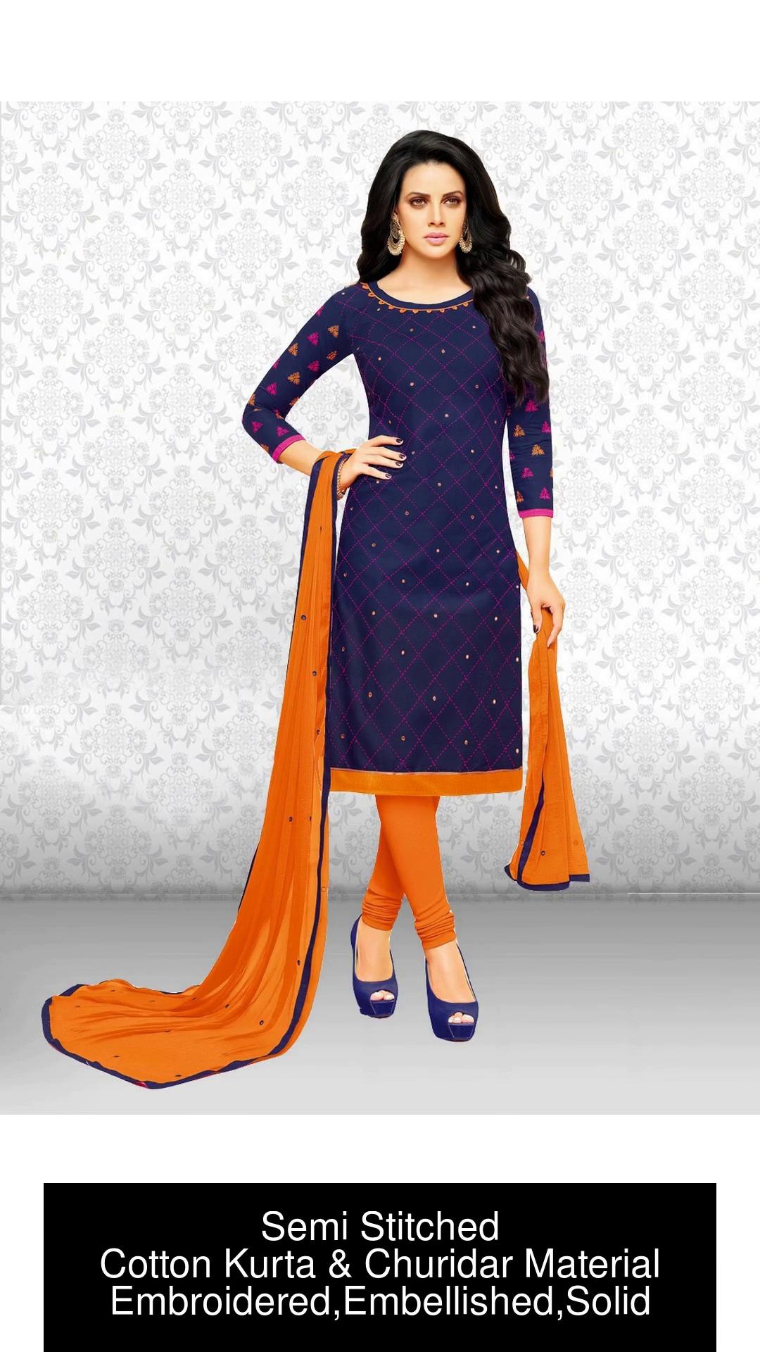 Flipkart churidar 2025 material cotton