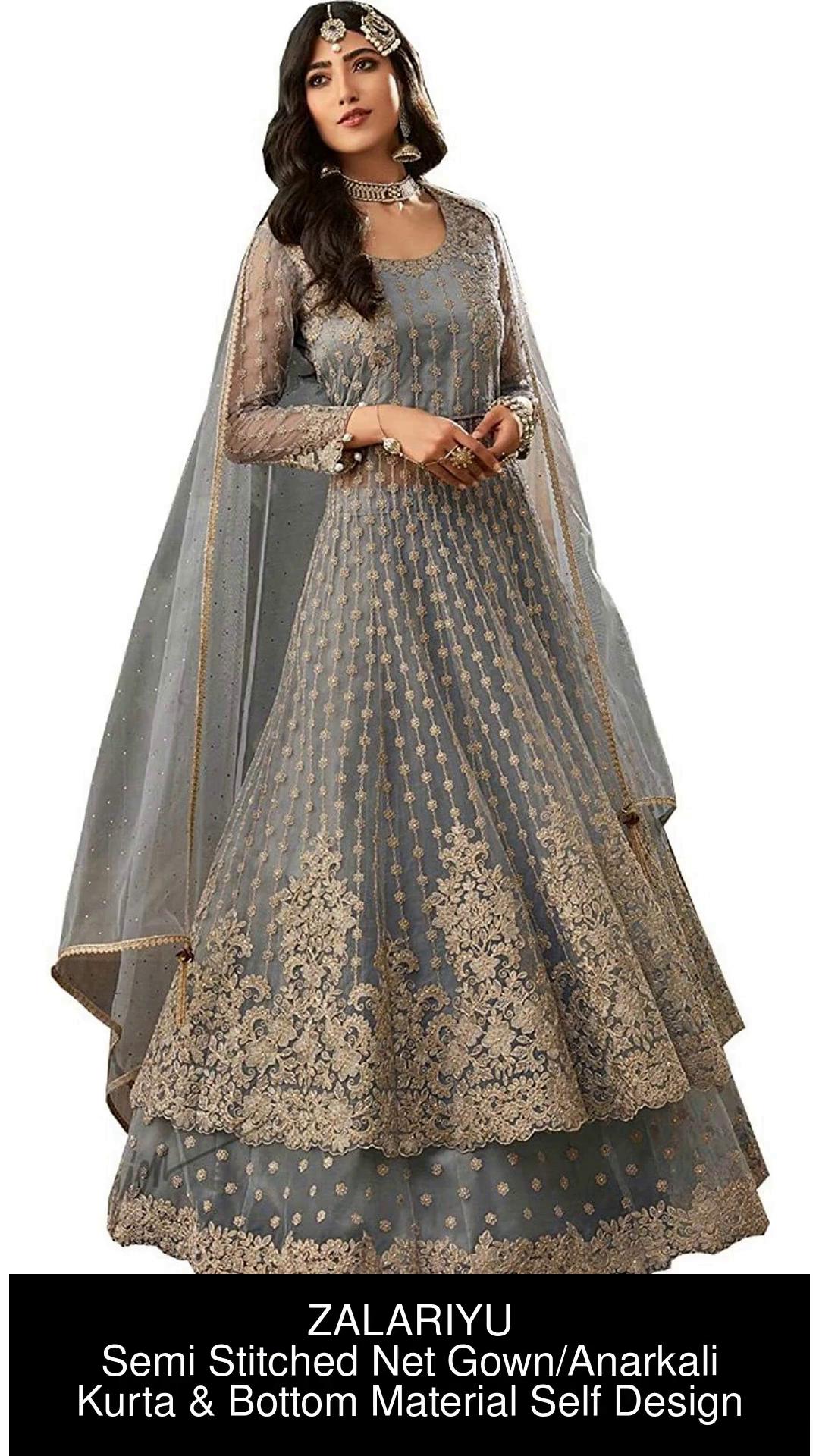 Buy Aika Women's Net Embroidered Semi-Stitched Gown Online at Best Prices  in India - JioMart.