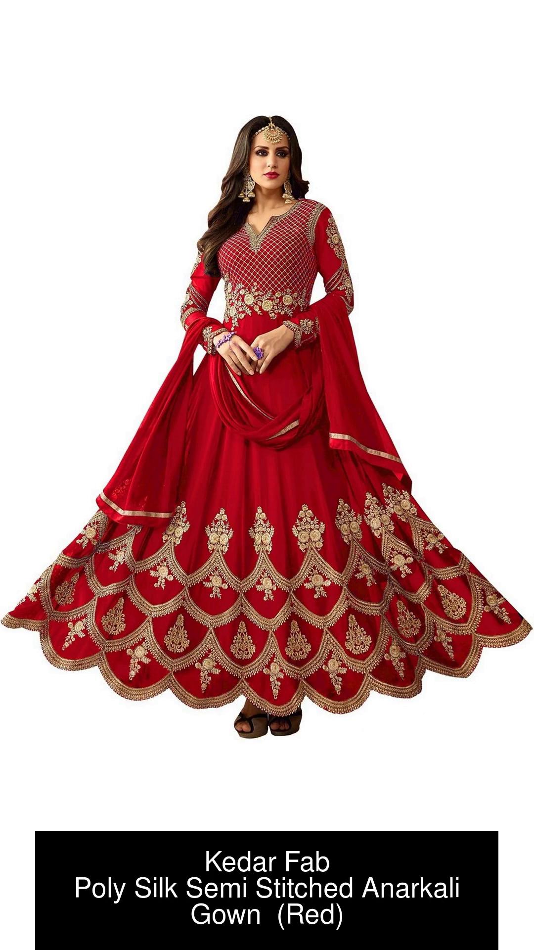 Red gown best sale on flipkart