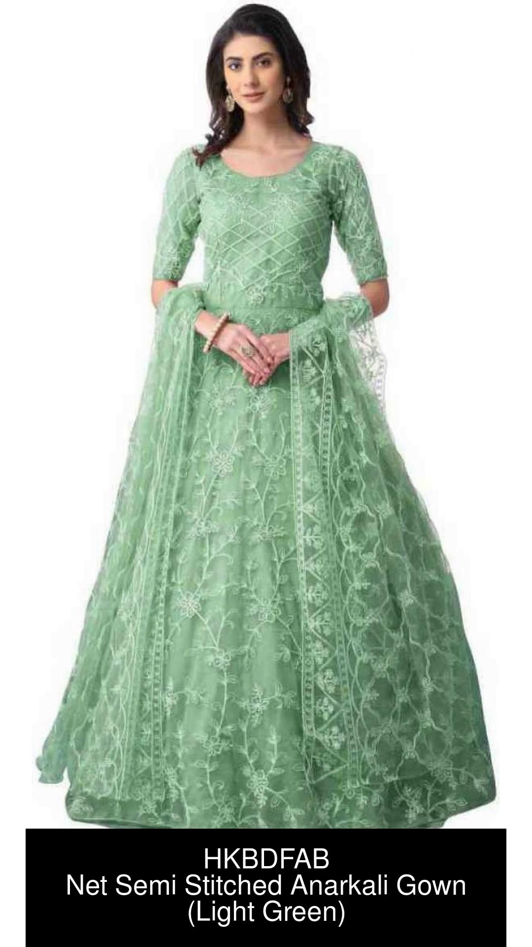 Buy Sahil Kochhar Green Soft Net Jahanara Floral Embroidered Gown Online   Aza Fashions
