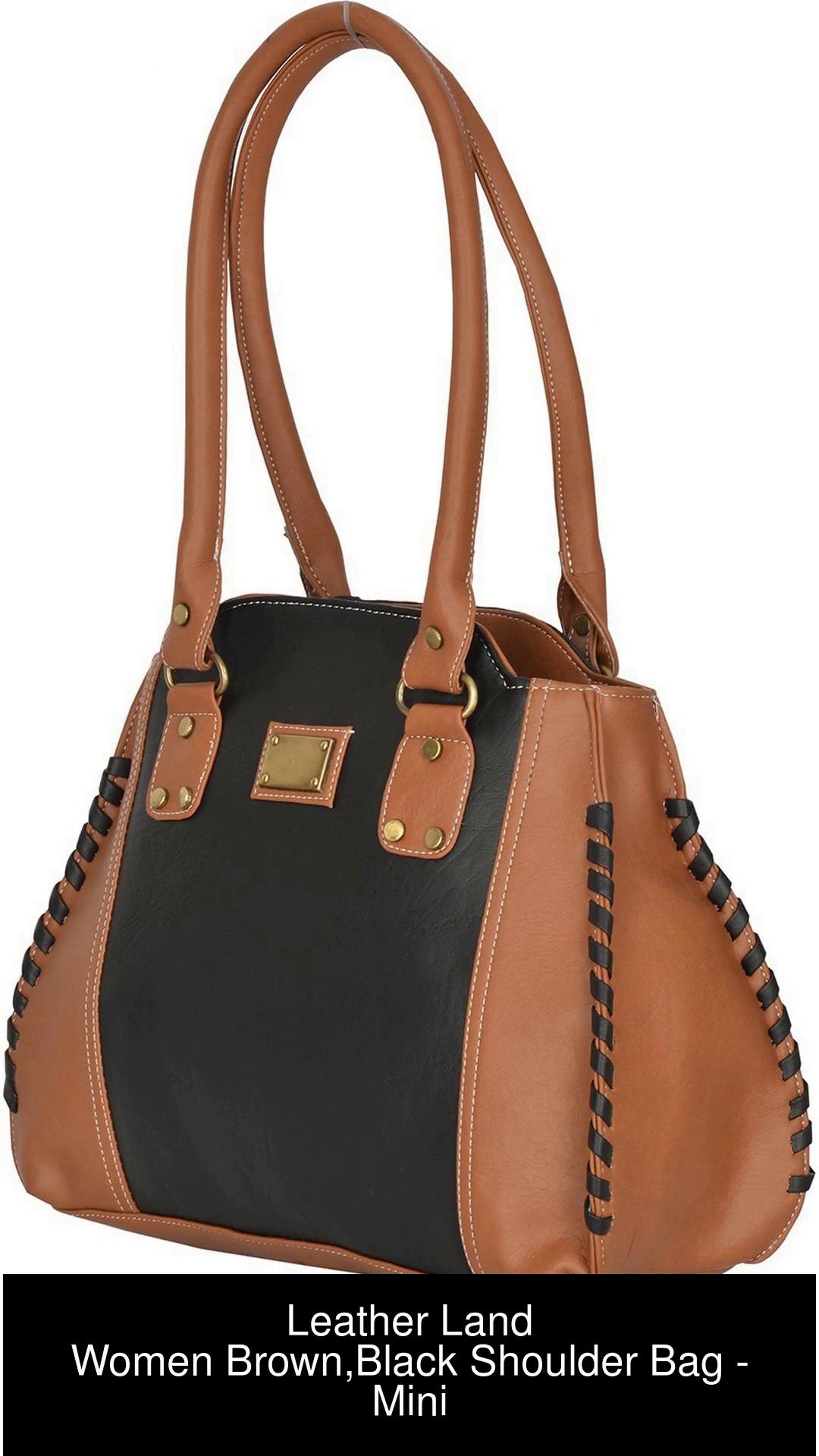 Buy Leather Land Women Brown Black Shoulder Bag BROWN Brown and