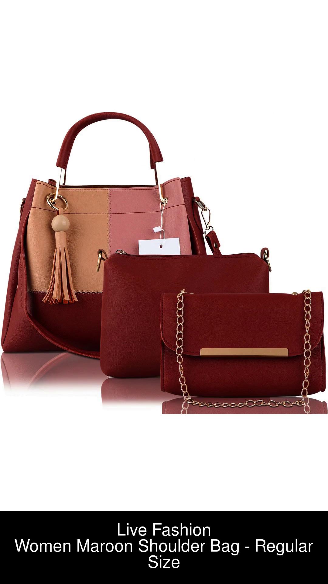 Buy Live Fashion Women Maroon Shoulder Bag MAROON Online Best