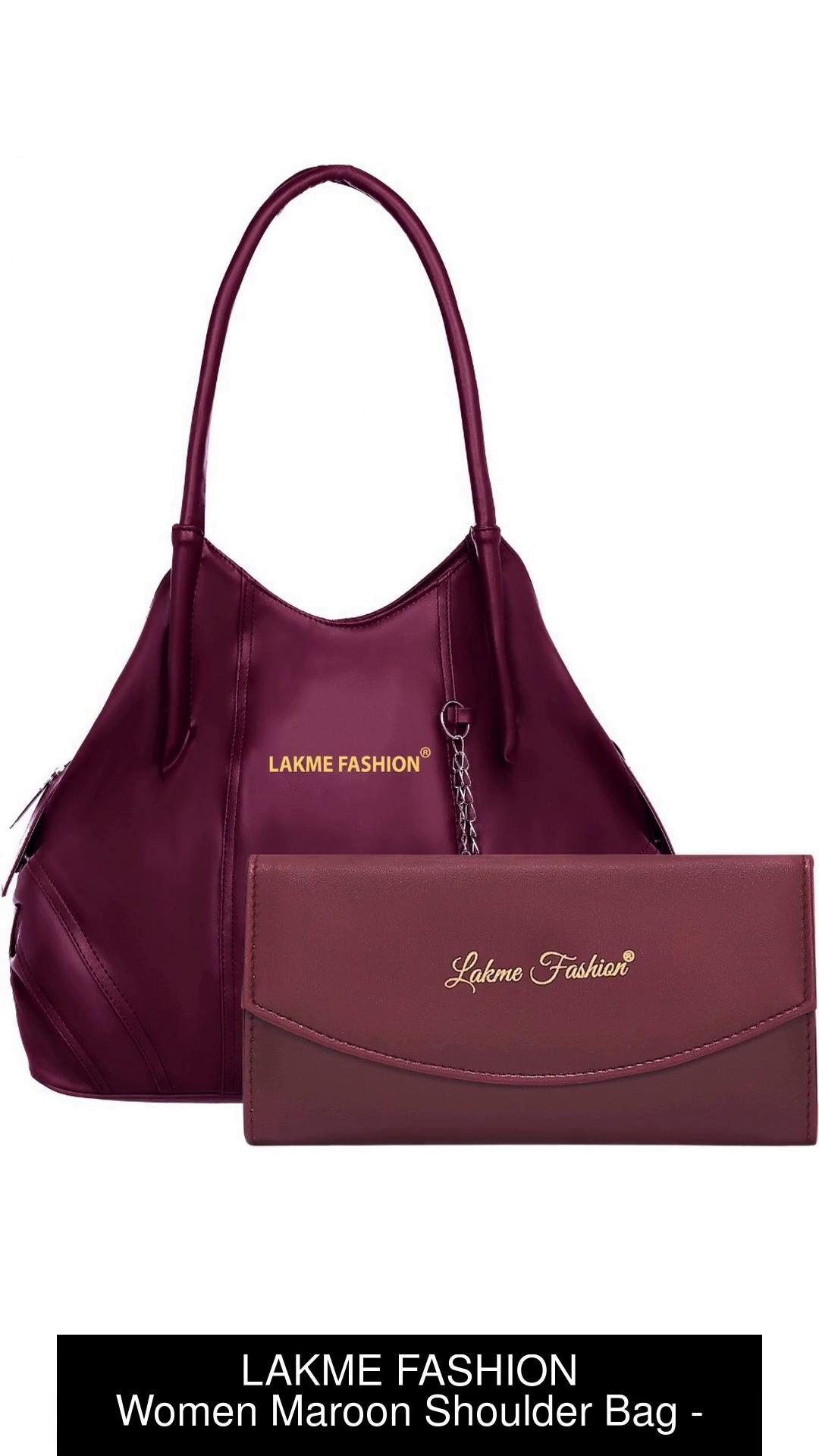 Buy LAKME FASHION Women Maroon Shoulder Bag Maroon Online @ Best