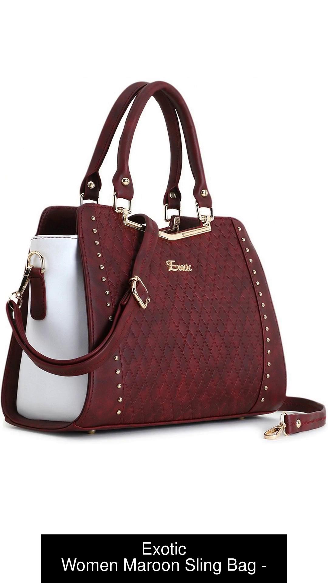 Buy Exotic Women Maroon Sling Bag Maroon Online @ Best Price in