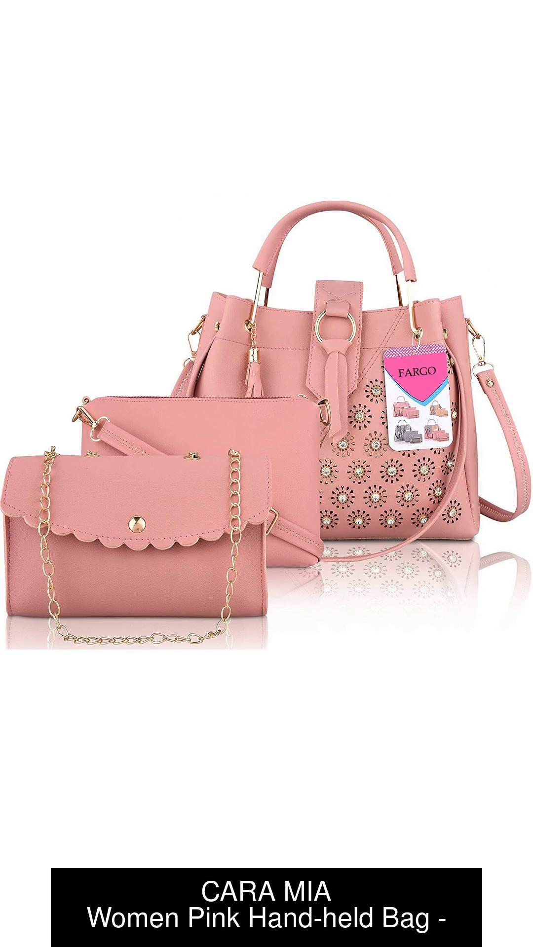 Buy Cara Mia Women Pink Handheld Bag Pink Online  Best Price in India   Flipkartcom