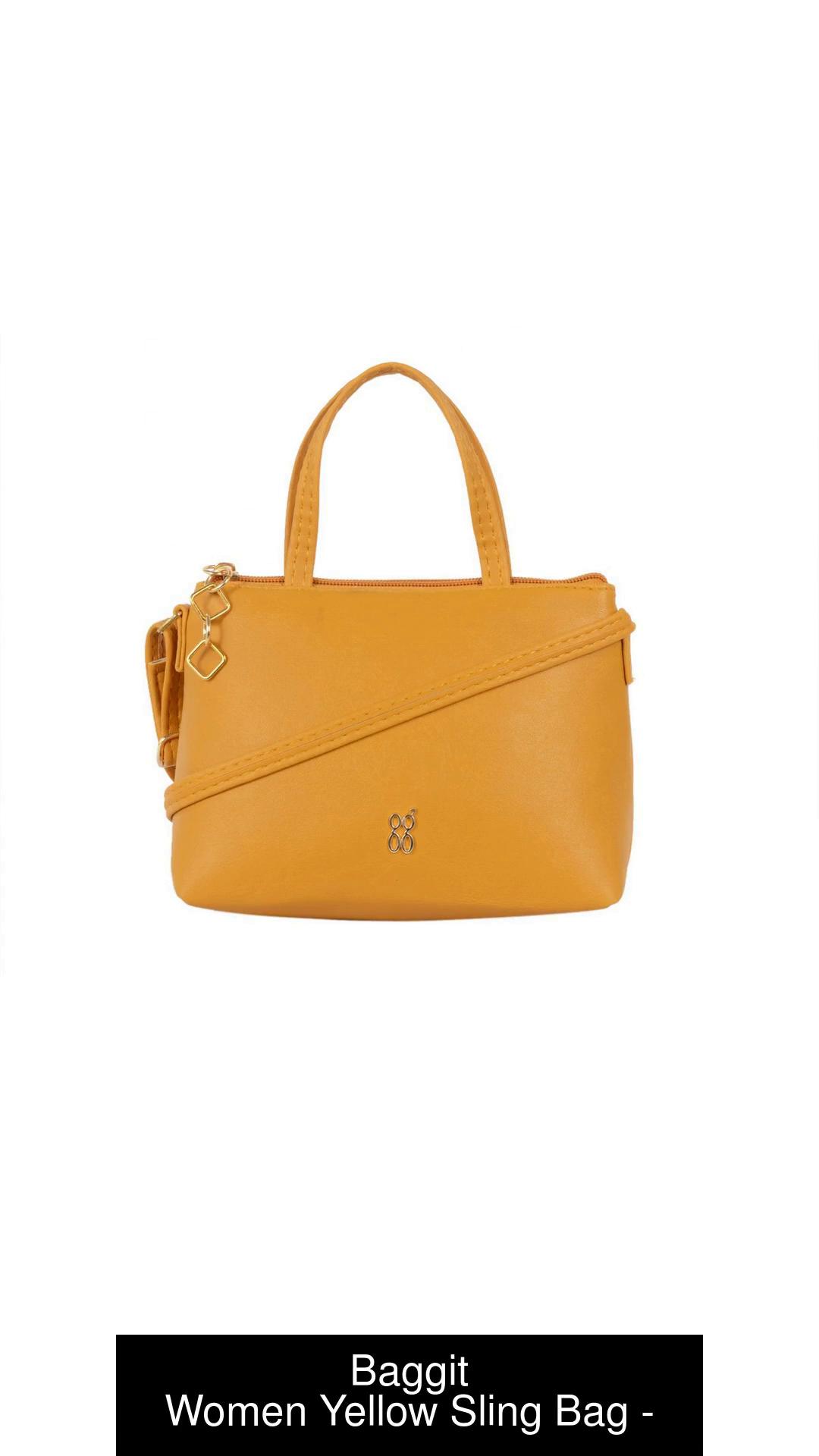 Baggit yellow 2025 sling bag