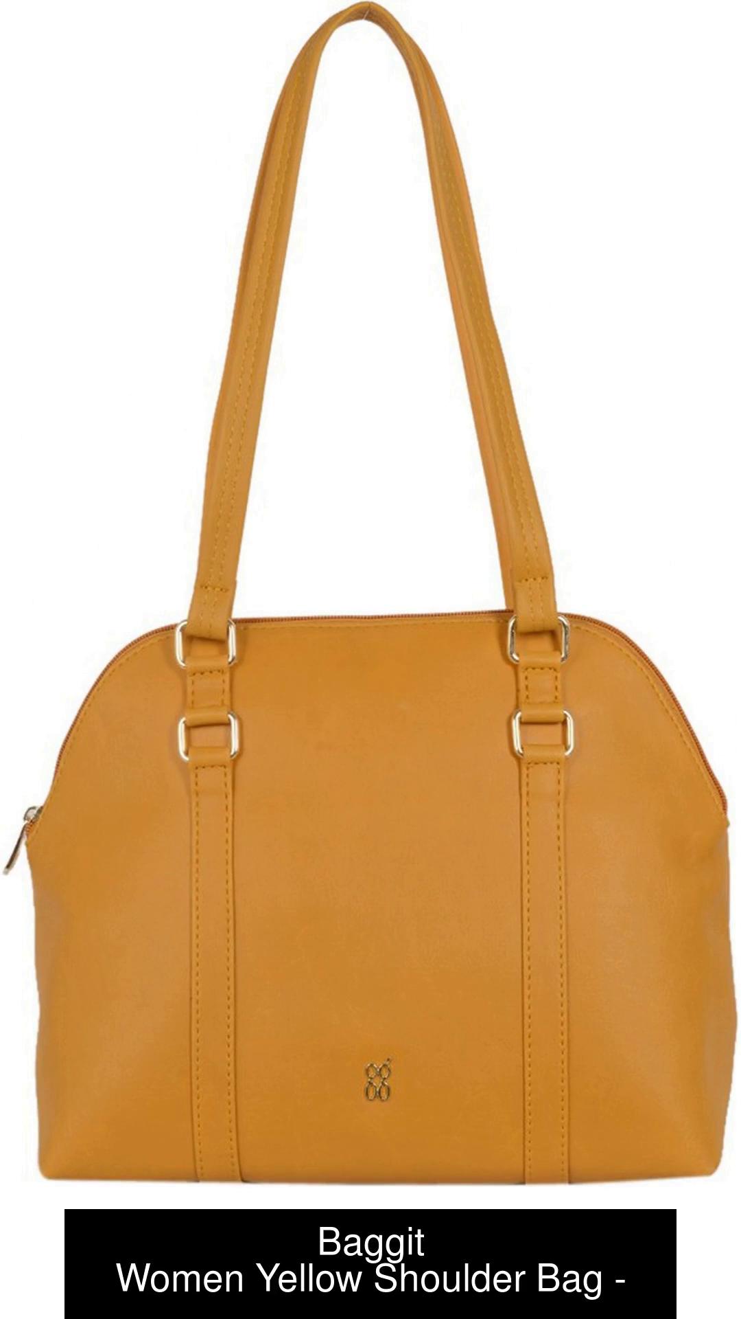 Baggit mustard yellow outlet solid sling bag