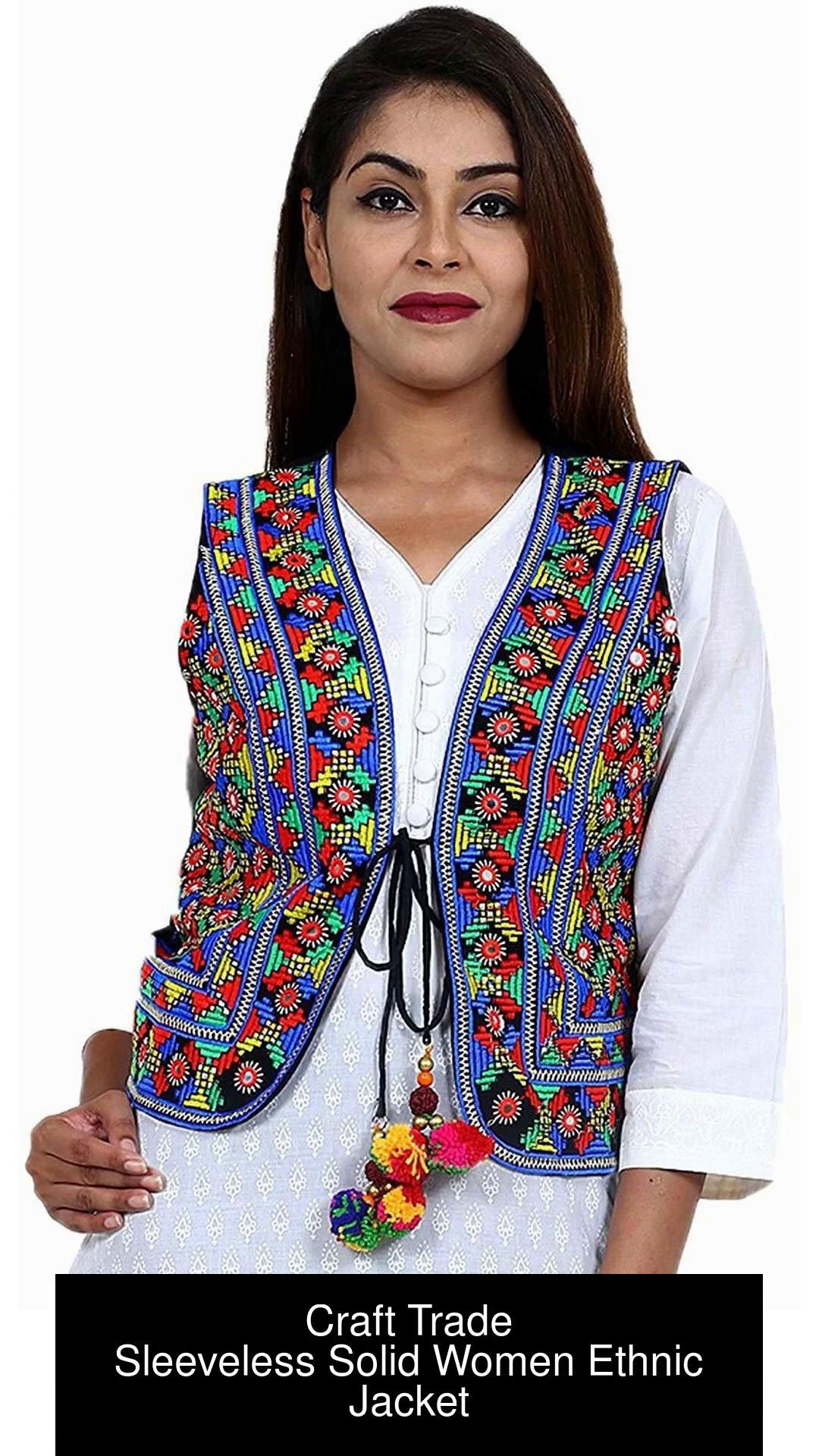 Craft Trade Sleeveless Embroidered Women Jacket - Buy Craft Trade 