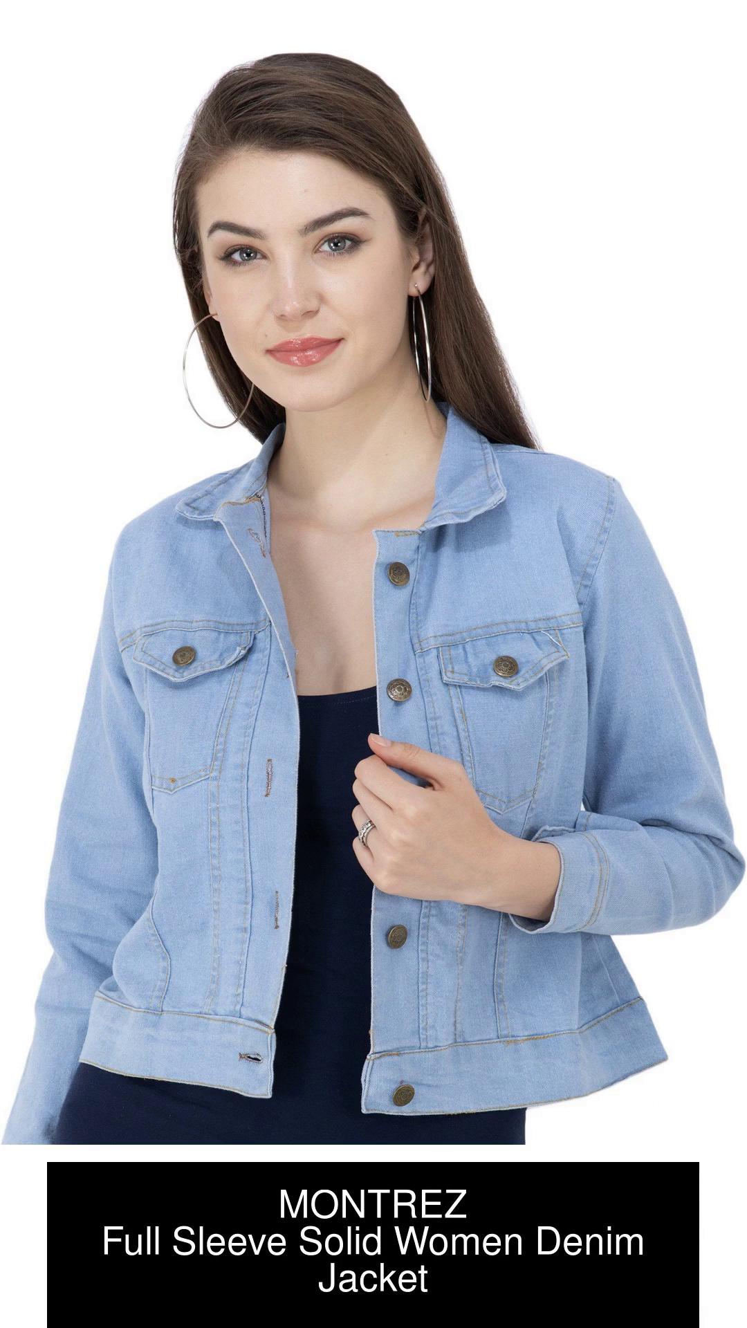 Buy MISSMAO Women Loose Jean Jacket Long Sleeve Denim Jacket Ladies Casual Denim  Coat Washed with Pocket Online at desertcartINDIA
